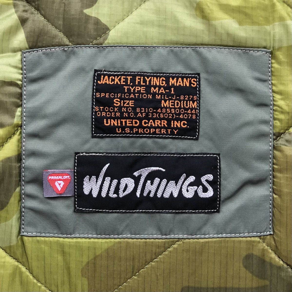 Wild Things WildThing x United Carr Inc Flying Man’s Ma-1 Bomber Jacket Size US M / EU 48-50 / 2 - 14 Thumbnail
