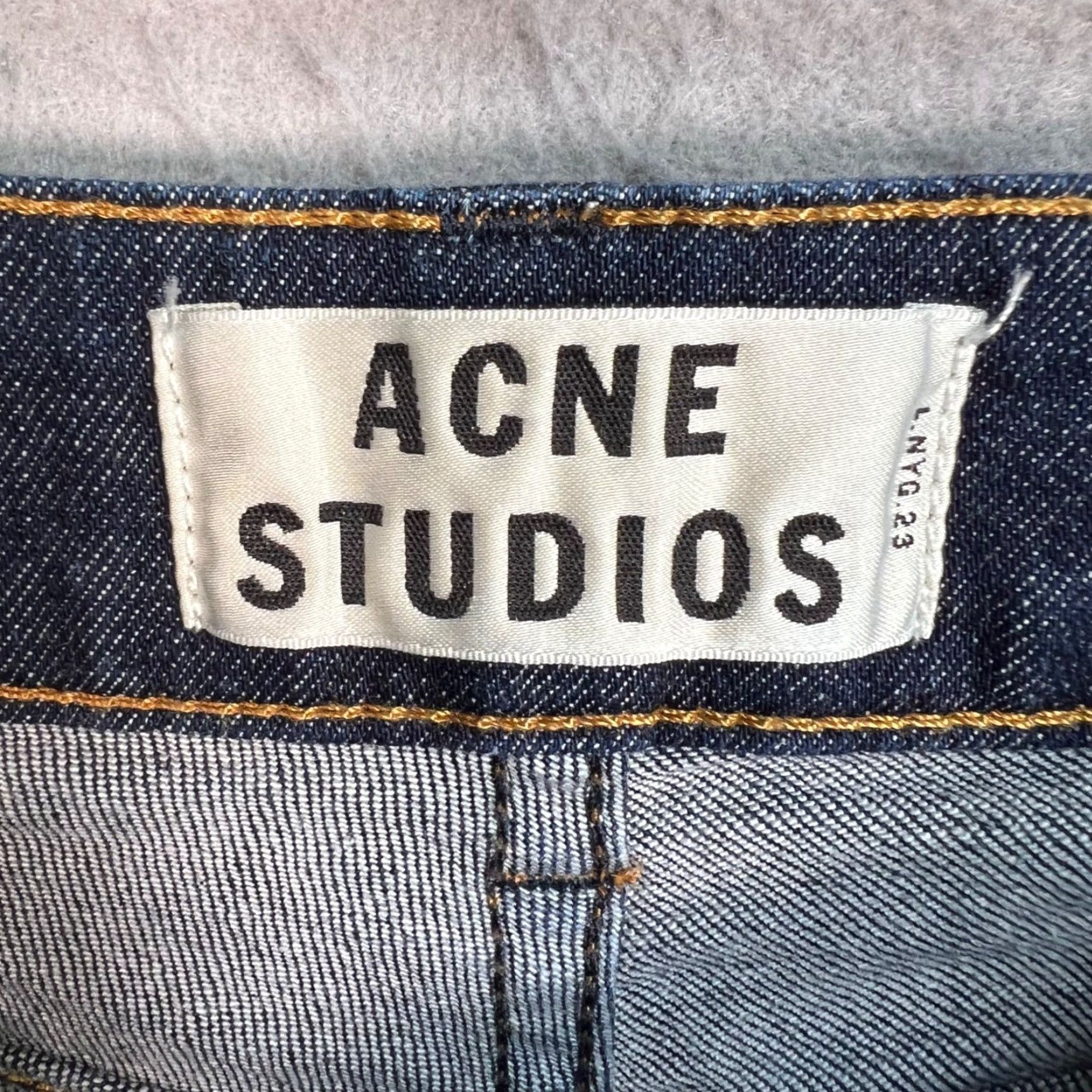 Acne Studios ACNE STUDIOS Needle Raw Skinny Jeans Womens 25 Blue Denim 5-Pocket 32in Inseam Mens? Womens Size 42" / US 20 - 3 Thumbnail