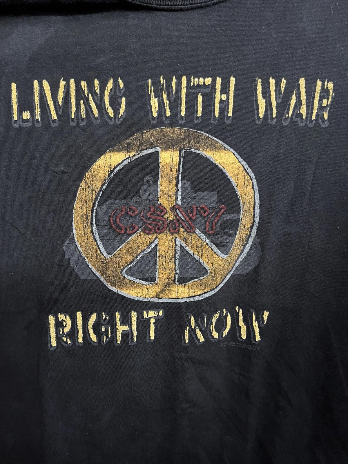 Designer CSNY Tour T-shirt - Living with War War Shirt 2006 Shirt - M Size US M / EU 48-50 / 2 - 3 Thumbnail