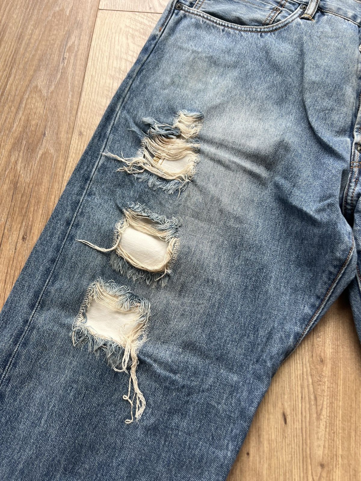 Evisu 00’s EVISU SELVEDGE DAICOCK RIPPED BANDANA JORTS RARE Y2K Size US 36 / EU 52 - 6 Thumbnail