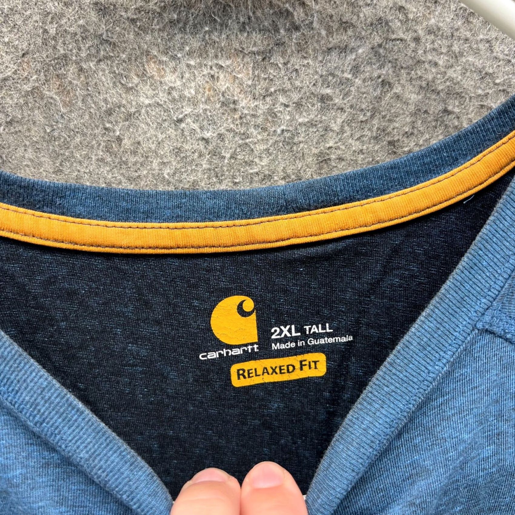 Carhartt VINTAGE Carhartt Shirt Mens 2XL Blue Crewneck Relaxed Midweight Cotton Pocket Tee Size US XXL / EU 58 / 5 - 7 Thumbnail
