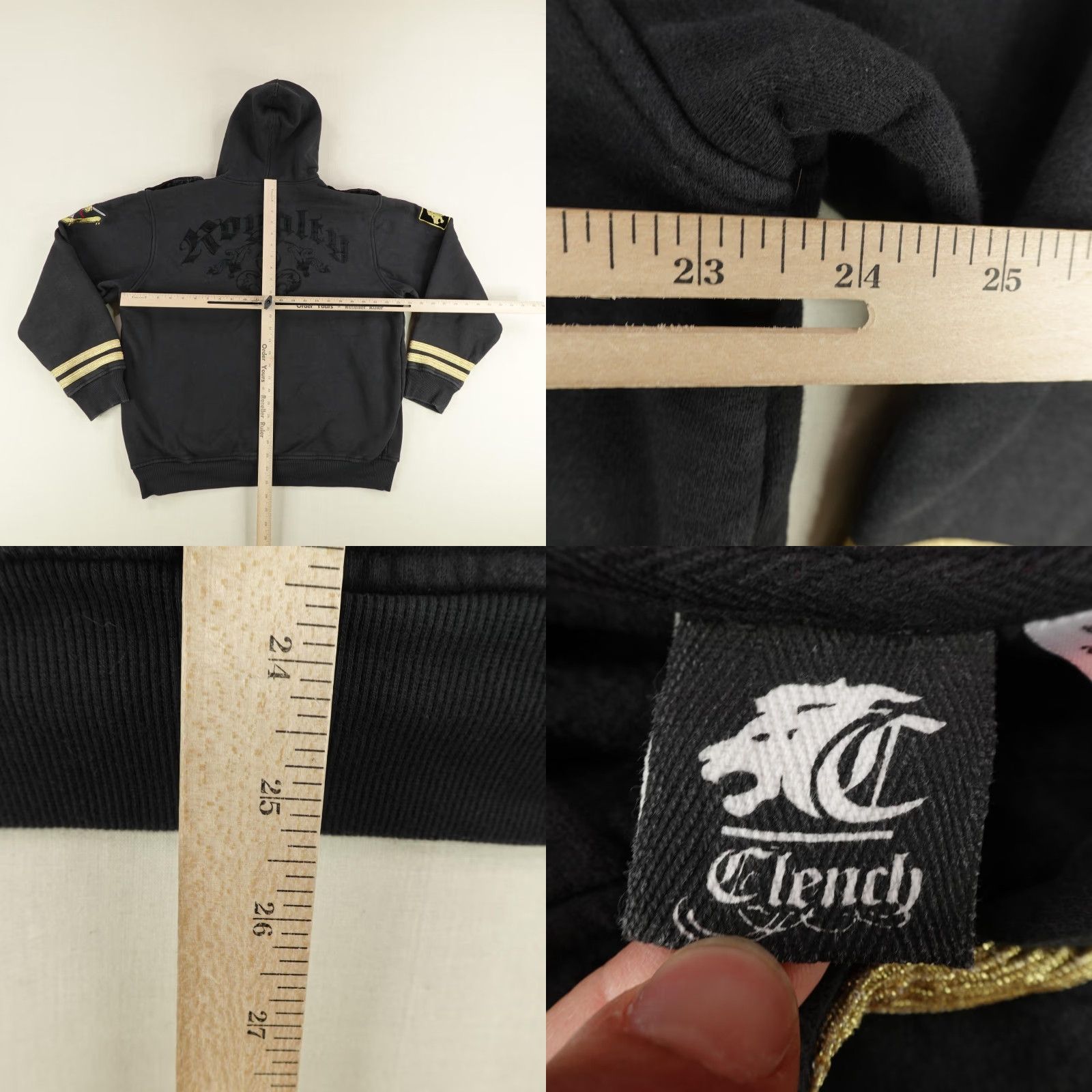 Doublet Clench Hoodie Mens XL Embroidered Double Breasted Royalty Crest Sweatshirt Y2K Size US XL / EU 56 / 4 - 8 Thumbnail