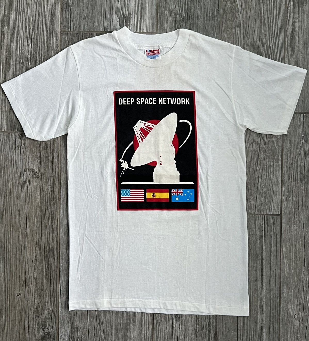 Vintage 1994 Single Stitch Deep Space Network Vintage White Rare Tee Size US M / EU 48-50 / 2 - 2 Thumbnail