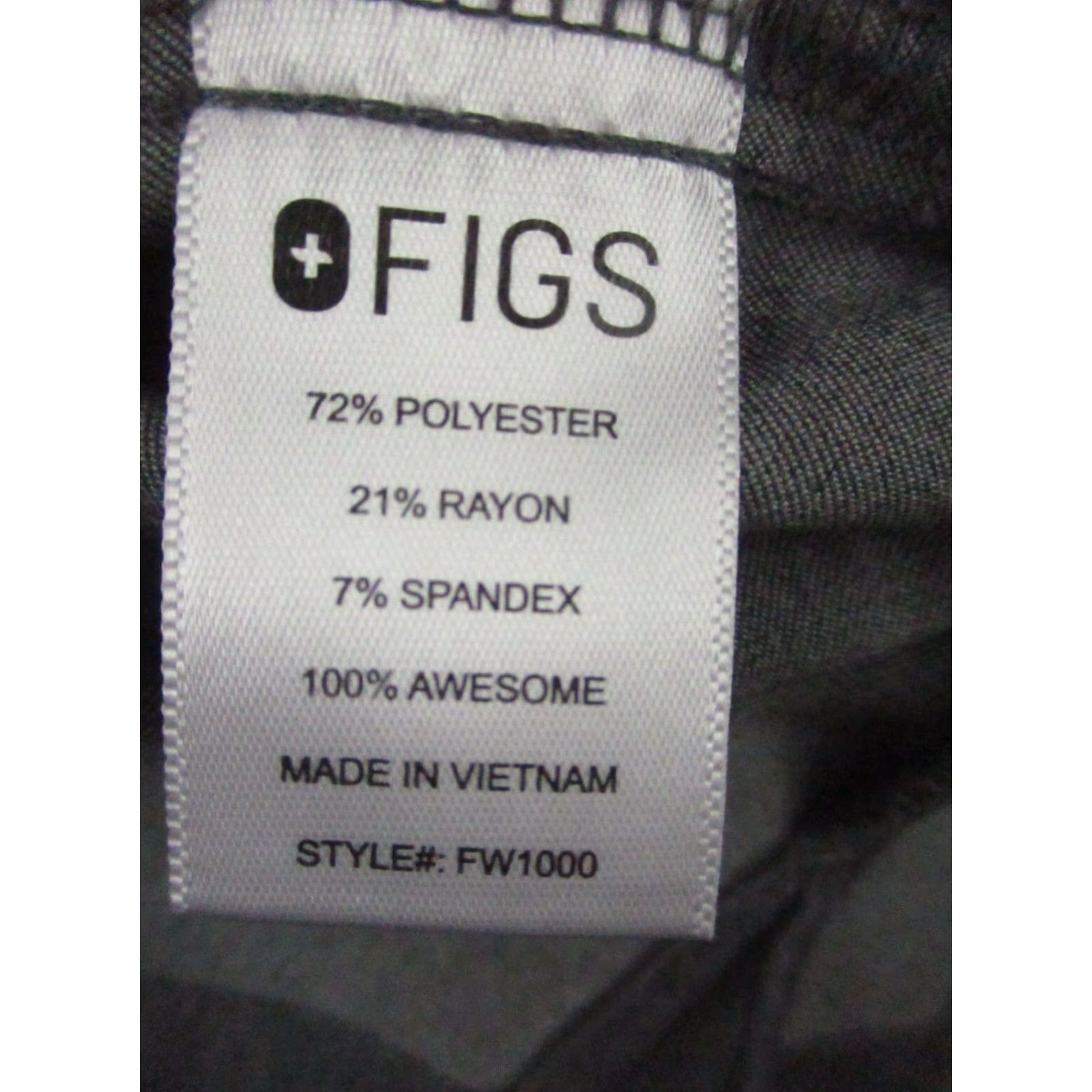 Vintage FIGS Scrubs Top Gray Catarina Technical Collection M Unisex Shirt Medium Gray Size US M / EU 48-50 / 2 - 7 Thumbnail