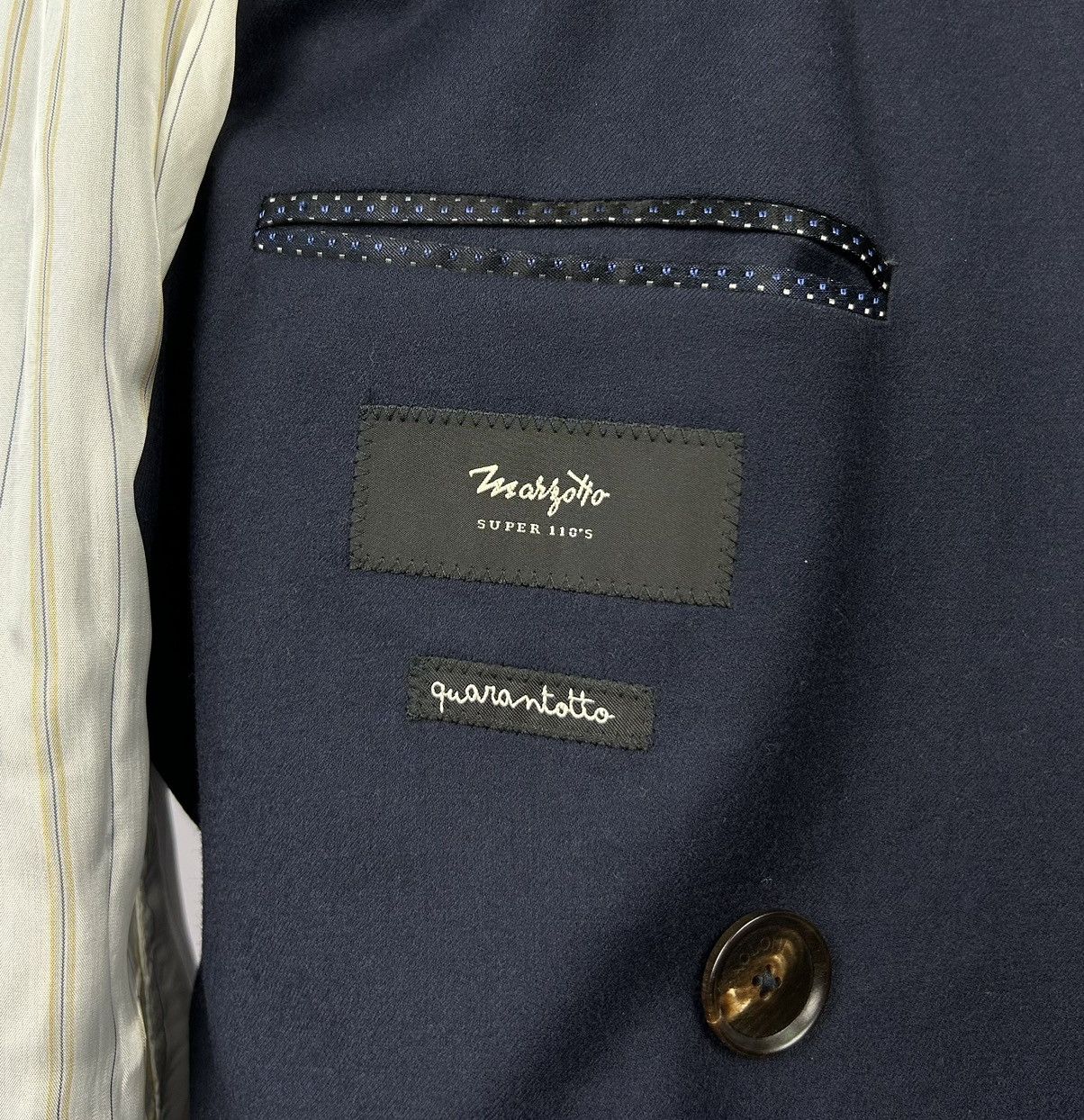 Paoloni Paoloni Quarantotto Double Breasted Wool Unlined Blazer EU48 Size 48R - 14 Thumbnail