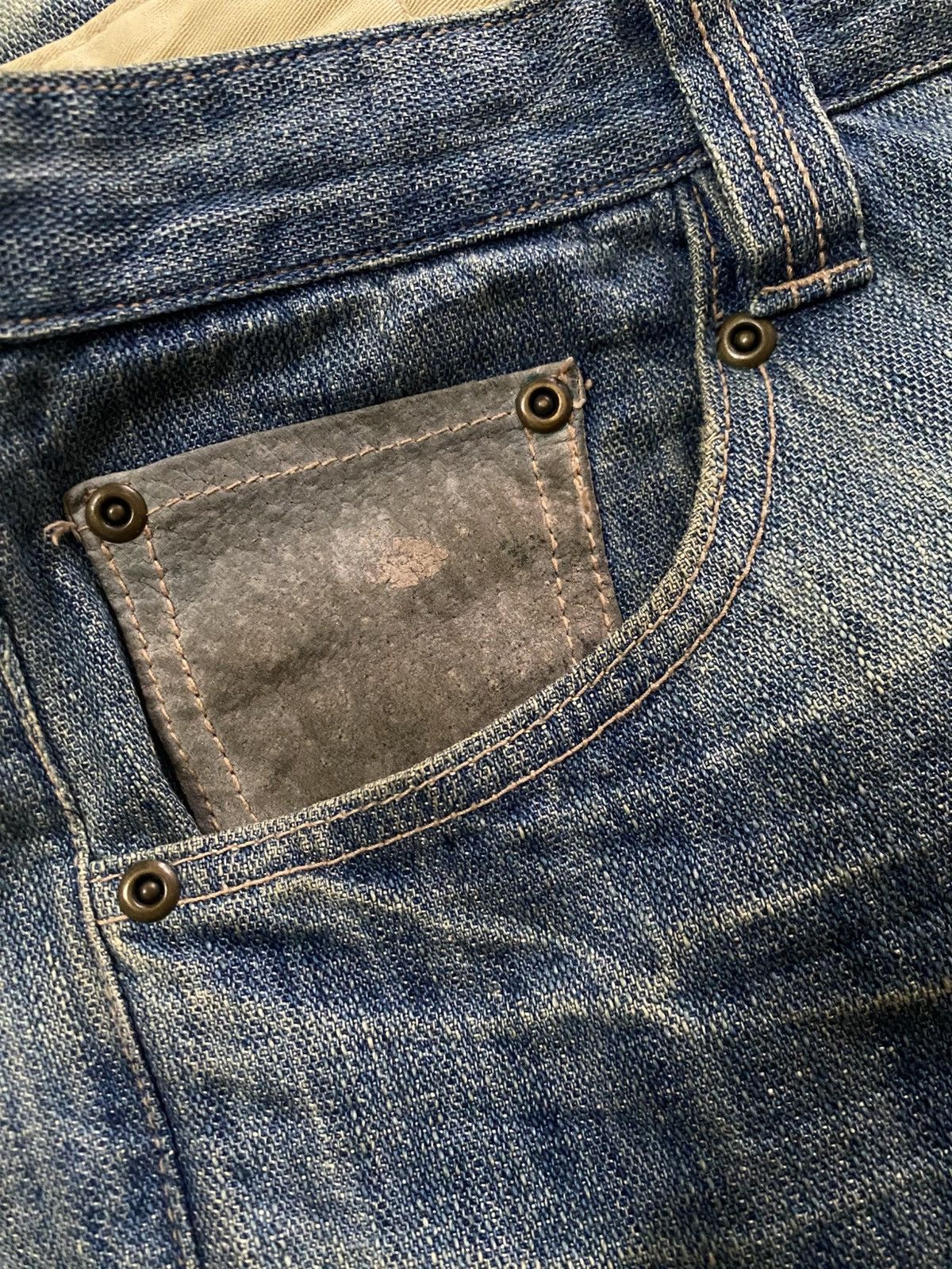 If Six Was Nine 🔥 HOT🔥 DISTRESSED PatchWk Boro Denim Avant Garde Punk Gothic Size US 34 / EU 50 - 9 Thumbnail