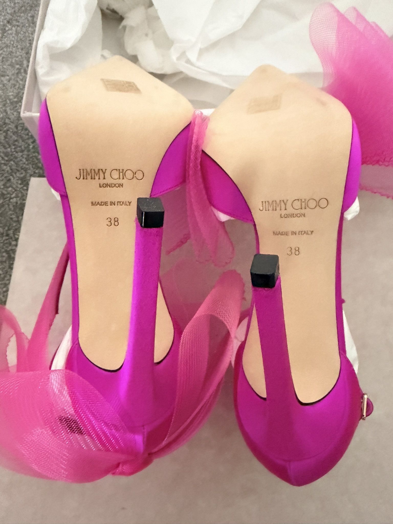 Jimmy Choo Jimmy Choo Averly 100 bow ankle strap pumps Size US 8 / IT 38 - 4 Thumbnail