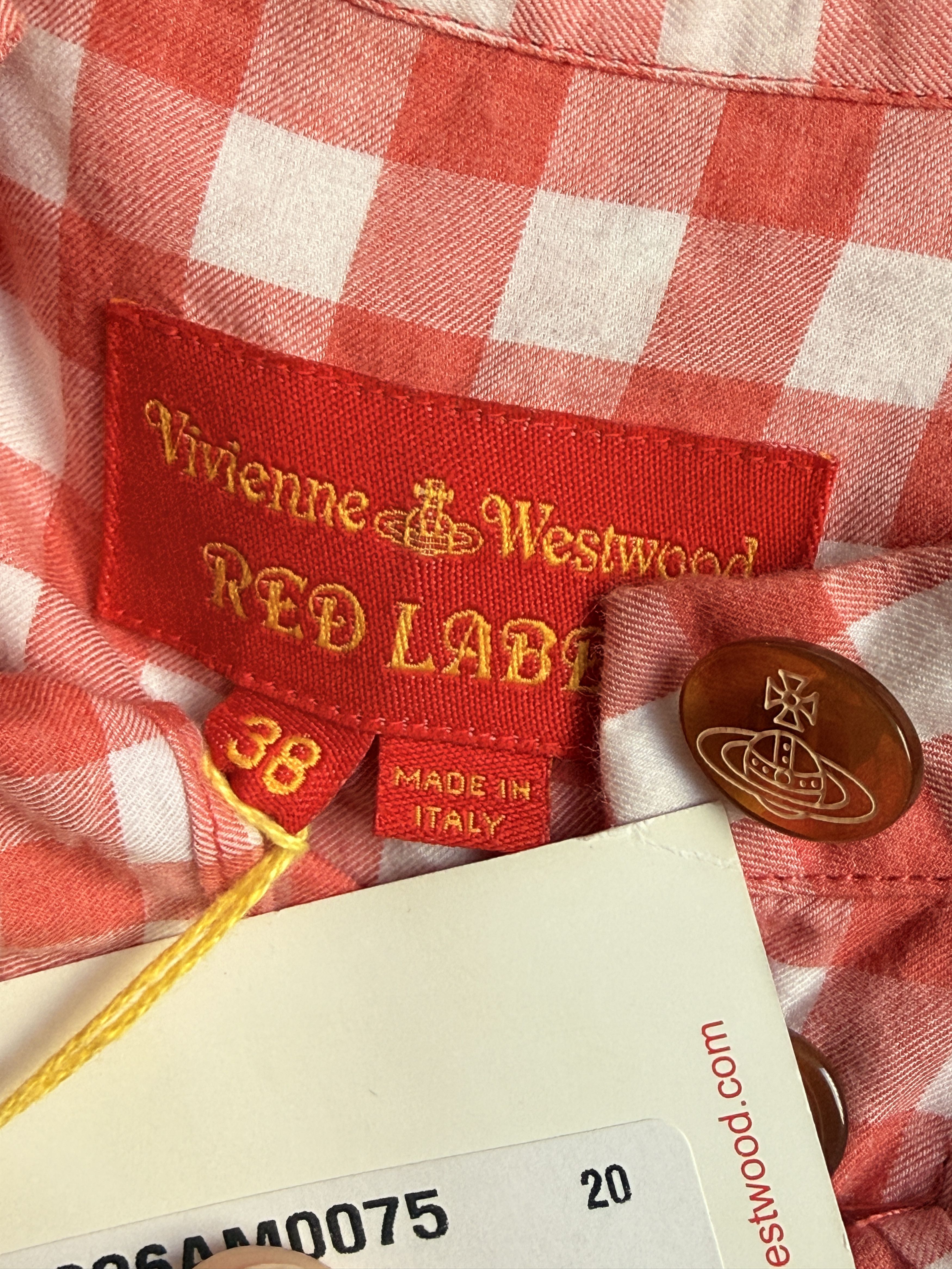 Vivienne Westwood NWT 2014 Red Label HEART light checkered jacket Size XS / US 0-2 / IT 36-38 - 3 Thumbnail