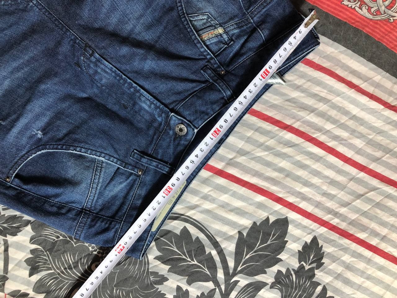 Diesel × Japanese Brand Crazy Crash Dirty Baggy Faded Jean Japan Avant Garde Style Size US 27 - 9 Thumbnail