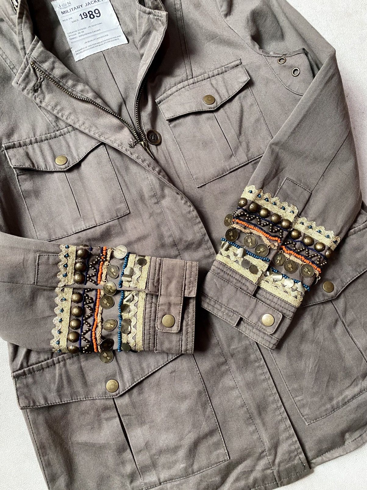 Japanese Brand JS New York Military Jacket Multipocket W/ Handcraft Accent Size US M / EU 48-50 / 2 - 6 Thumbnail