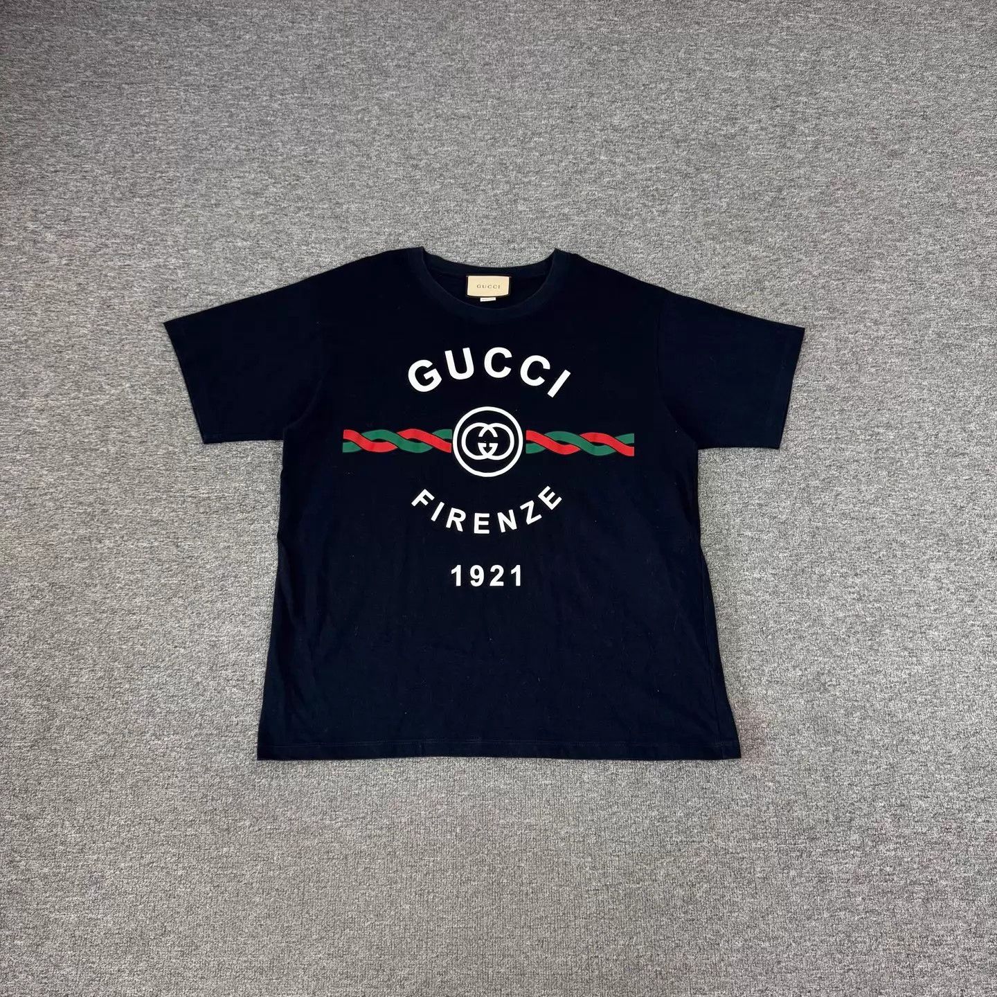 Gucci Black Web GG Print Short Sleeve T-Shirt M