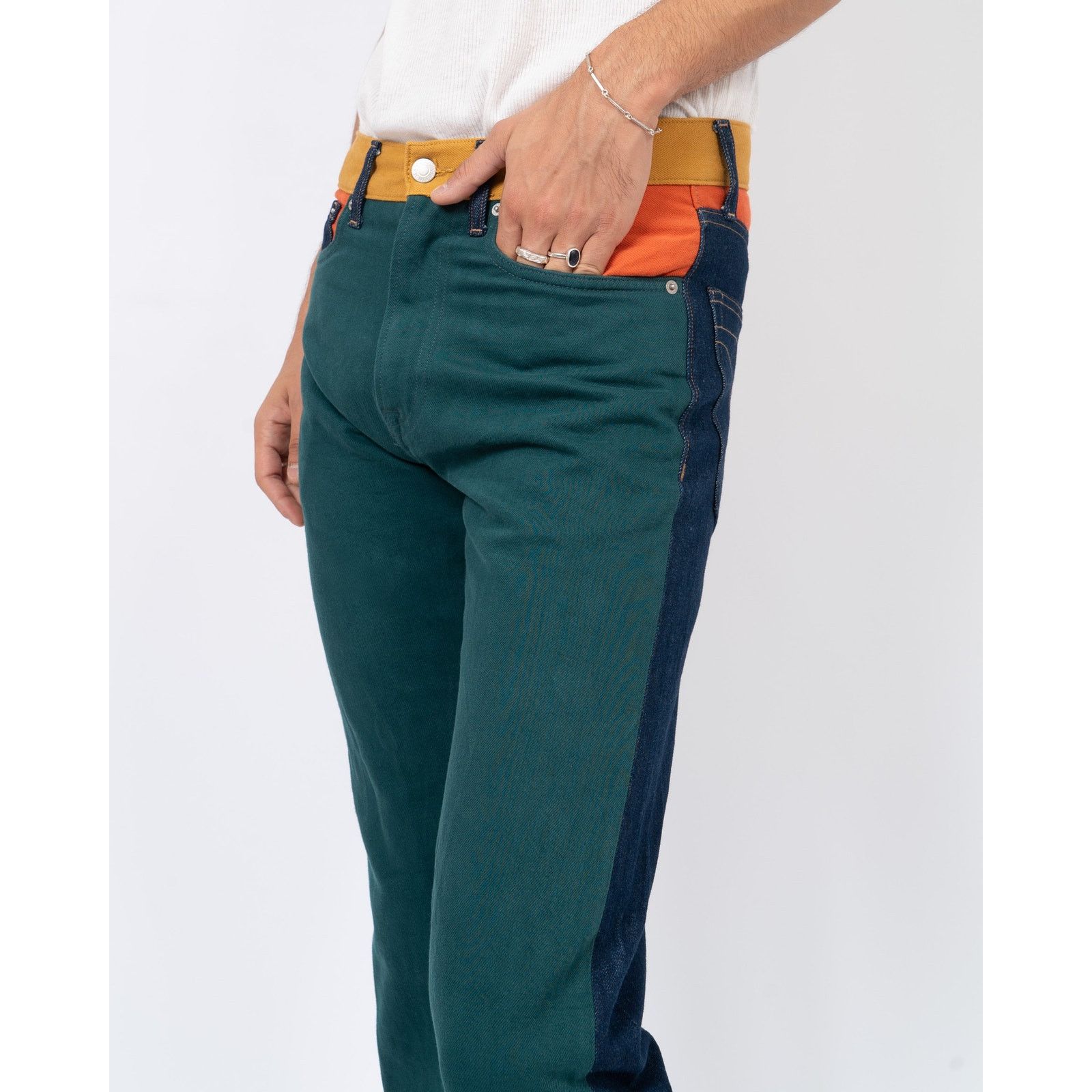 Calvin Klein 205W39NYC SS18 CK est. Colorblock Denim Size US 30 / EU 46 - 7 Thumbnail