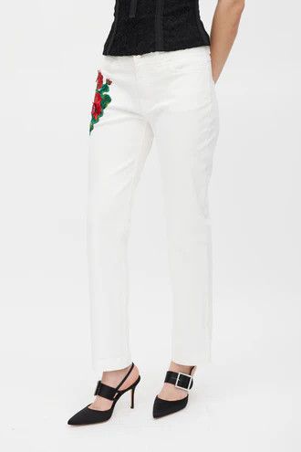 Dolce & Gabbana o1y0825 Denim Pant in White Size 28" / US 6 / IT 42 - 2 Thumbnail