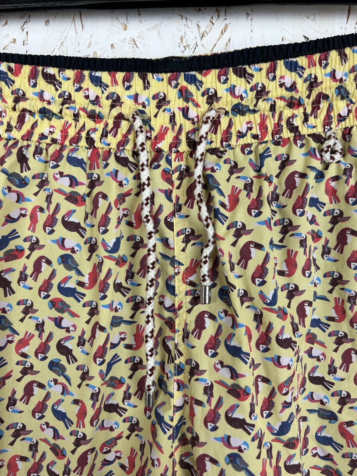 Loro Piana Loro Piana Yellow Toucans Cotton Swimsuit Shorts Size M Size US 32 / EU 48 - 2 Thumbnail