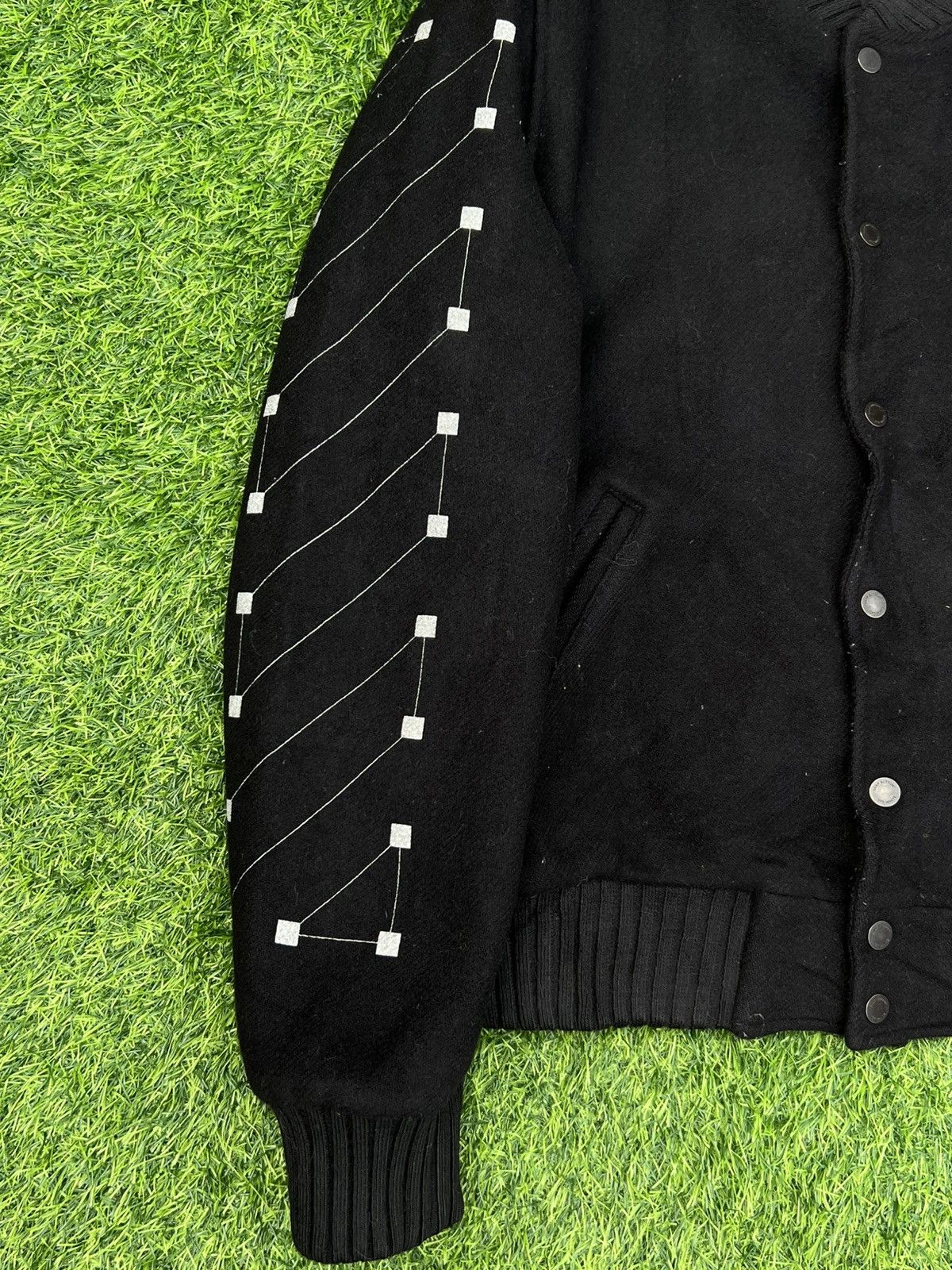 Off-White Off-White c/o Virgil FW20 (Black) Wool VarsityJacket- Large Size US M / EU 48-50 / 2 - 3 Thumbnail