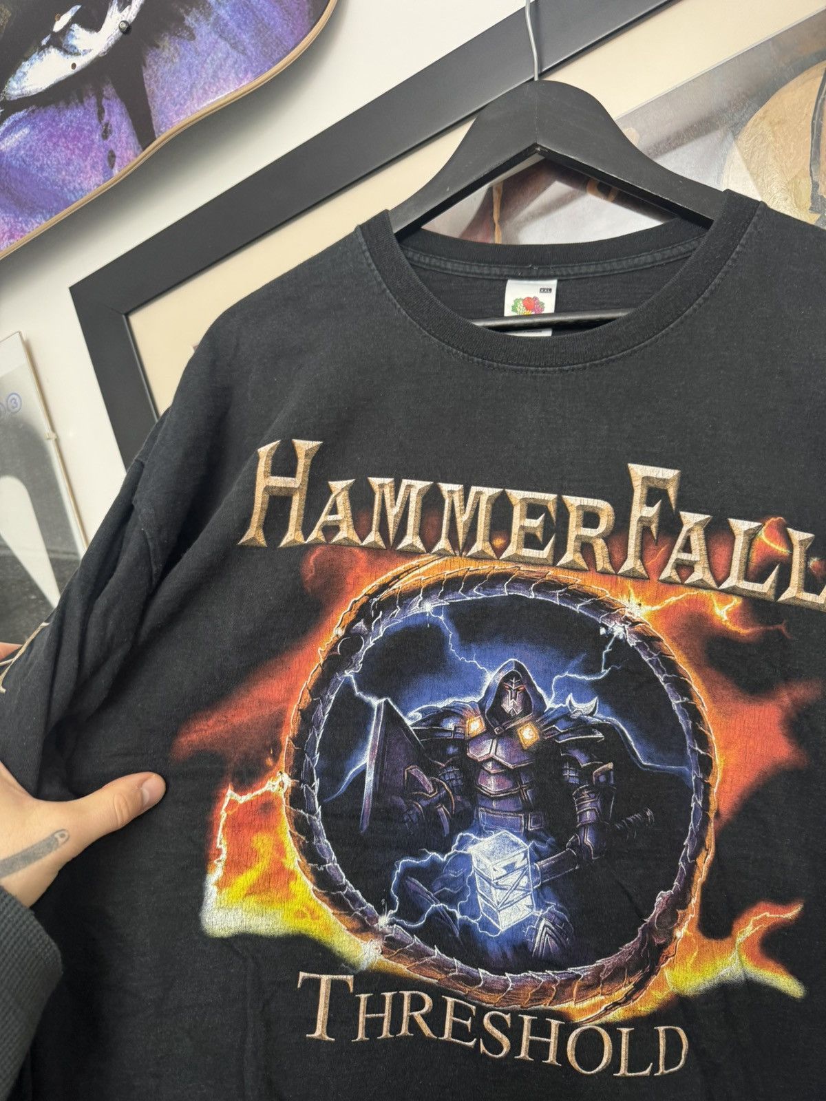 Band Tees Hammerfall Threshold Vintage Power Metal Band Longsleeve Y2k Size US XXL / EU 58 / 5 - 3 Thumbnail