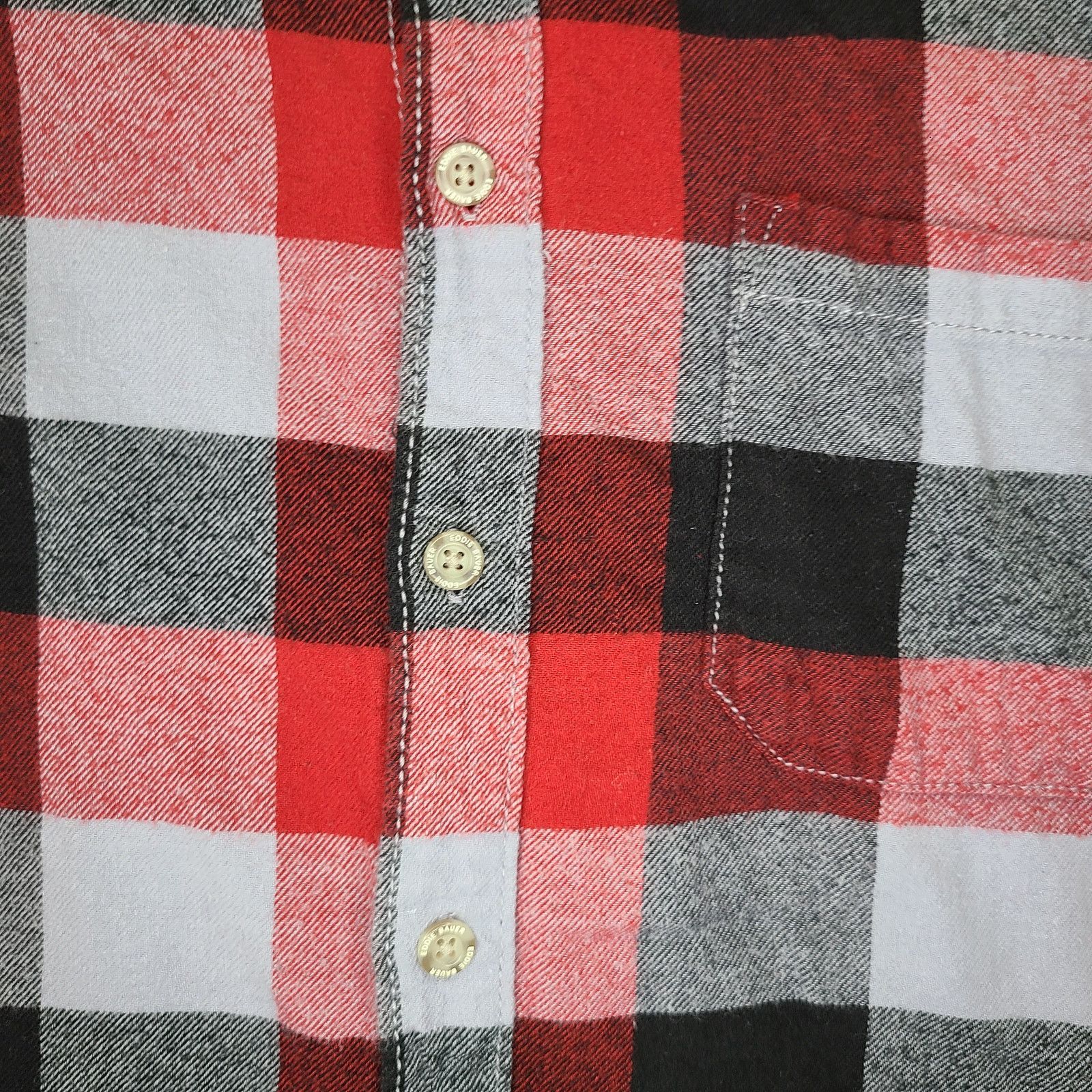 Eddie Bauer Eddie Bauer XXL Plaid Flannel Shirt Black/Gray Size US XXL / EU 58 / 5 - 7 Thumbnail