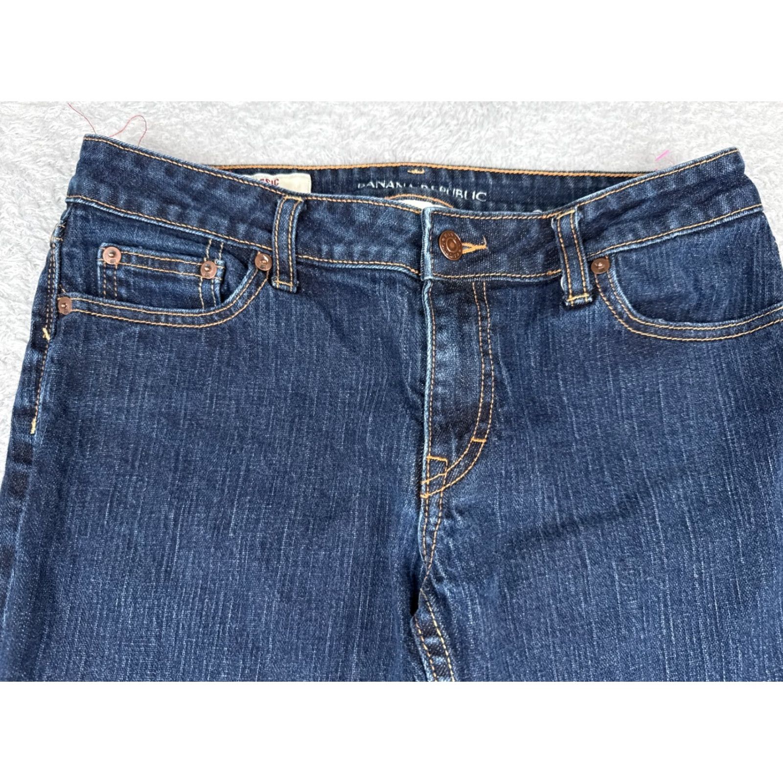 Banana Republic VINTAGE Banana Republic Jeans Women 8 Blue Denim Classic Bootcut Dark Cotton Low 30x31 Size 30" / US 8 / IT 44 - 4 Thumbnail