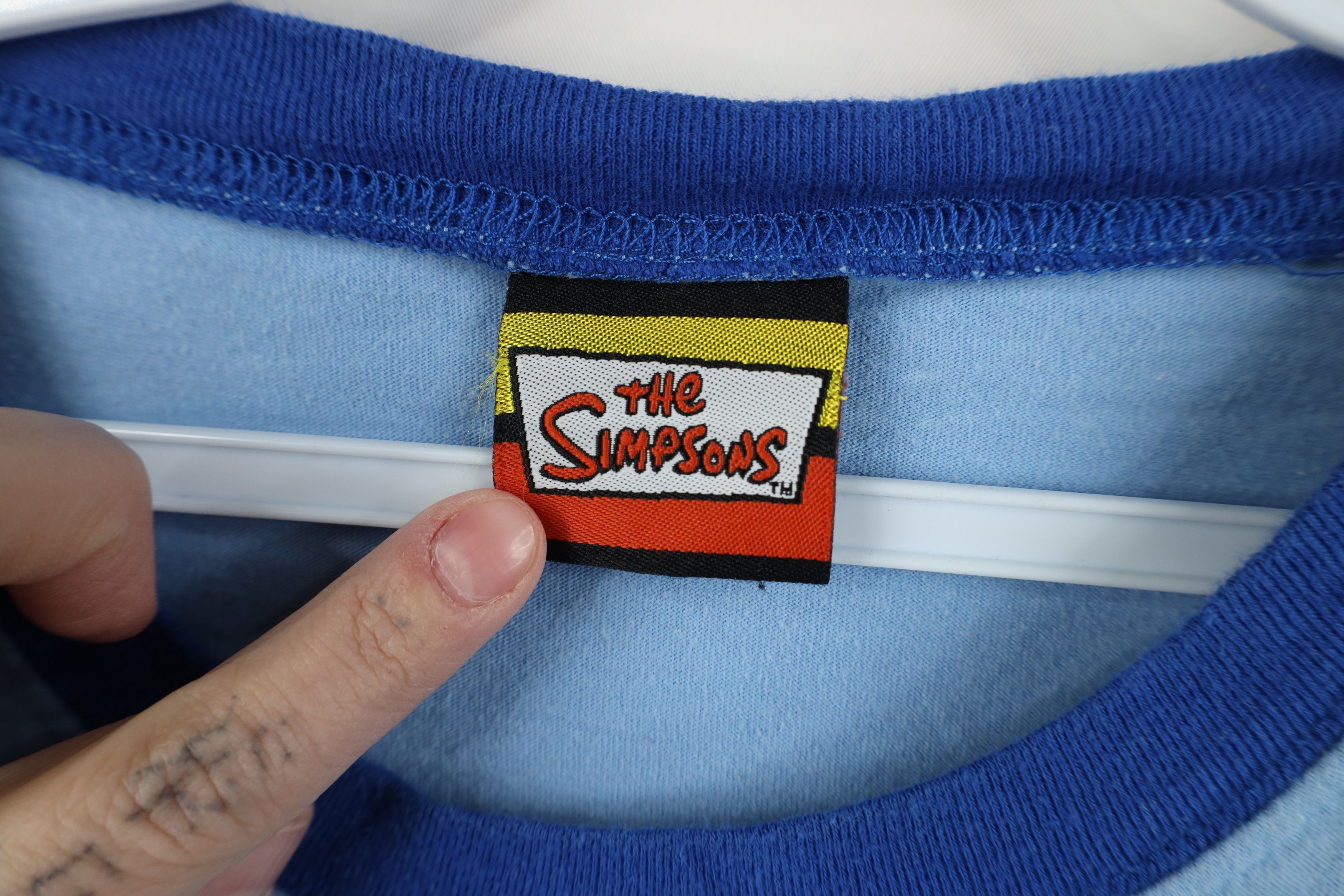 Vintage Vintage Y2K The Simpsons Spell Out Homer Ringer T-Shirt Blue Size US XL / EU 56 / 4 - 9 Thumbnail