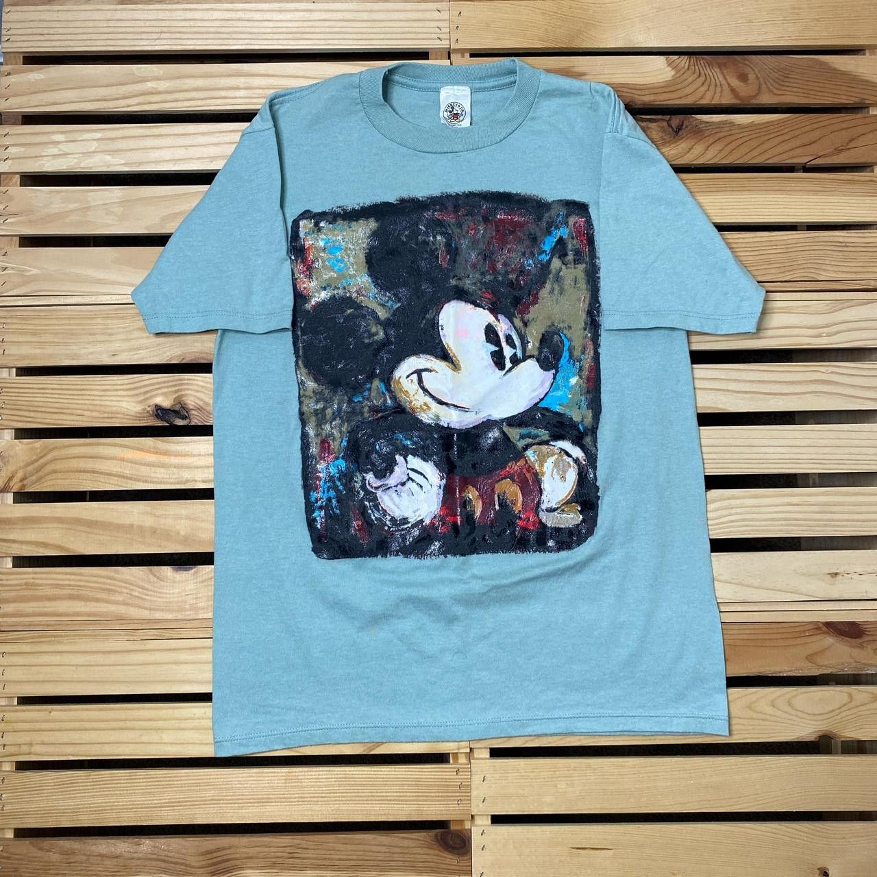 Disney Vintage Disney's Mickey Mouse Green Art Tee Size Medium Size US M / EU 48-50 / 2 - 1 Thumbnail