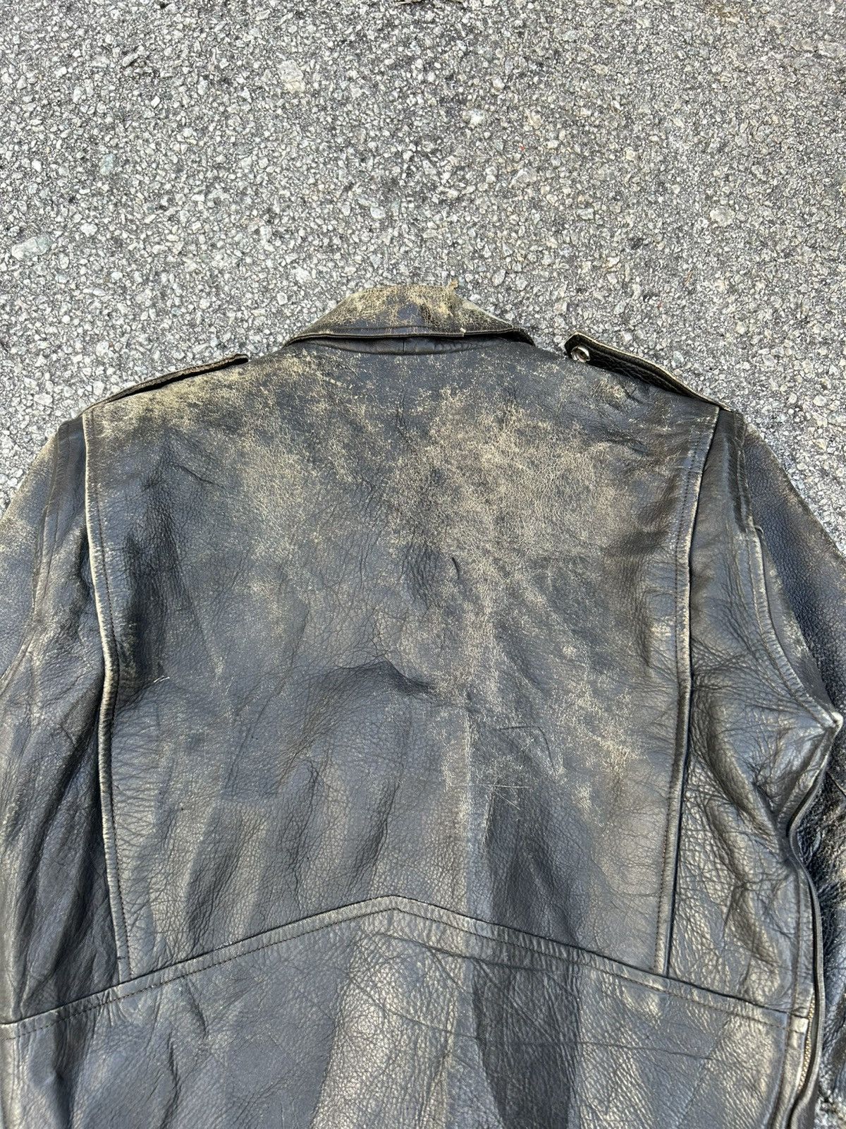 Other Vintage Avant Garde Punk Leather Jacket Size S / US 4 / IT 40 - 4 Thumbnail