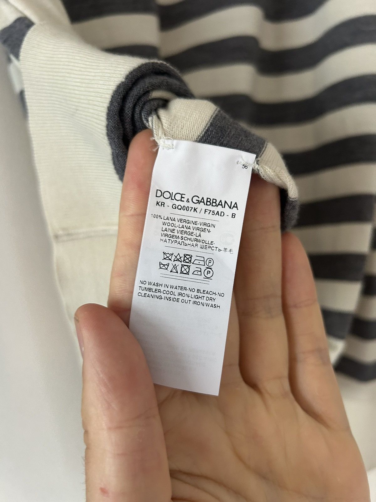 Dolce & Gabbana Marine Striped Virgin Wool Sweater Size US M / EU 48-50 / 2 - 5 Thumbnail