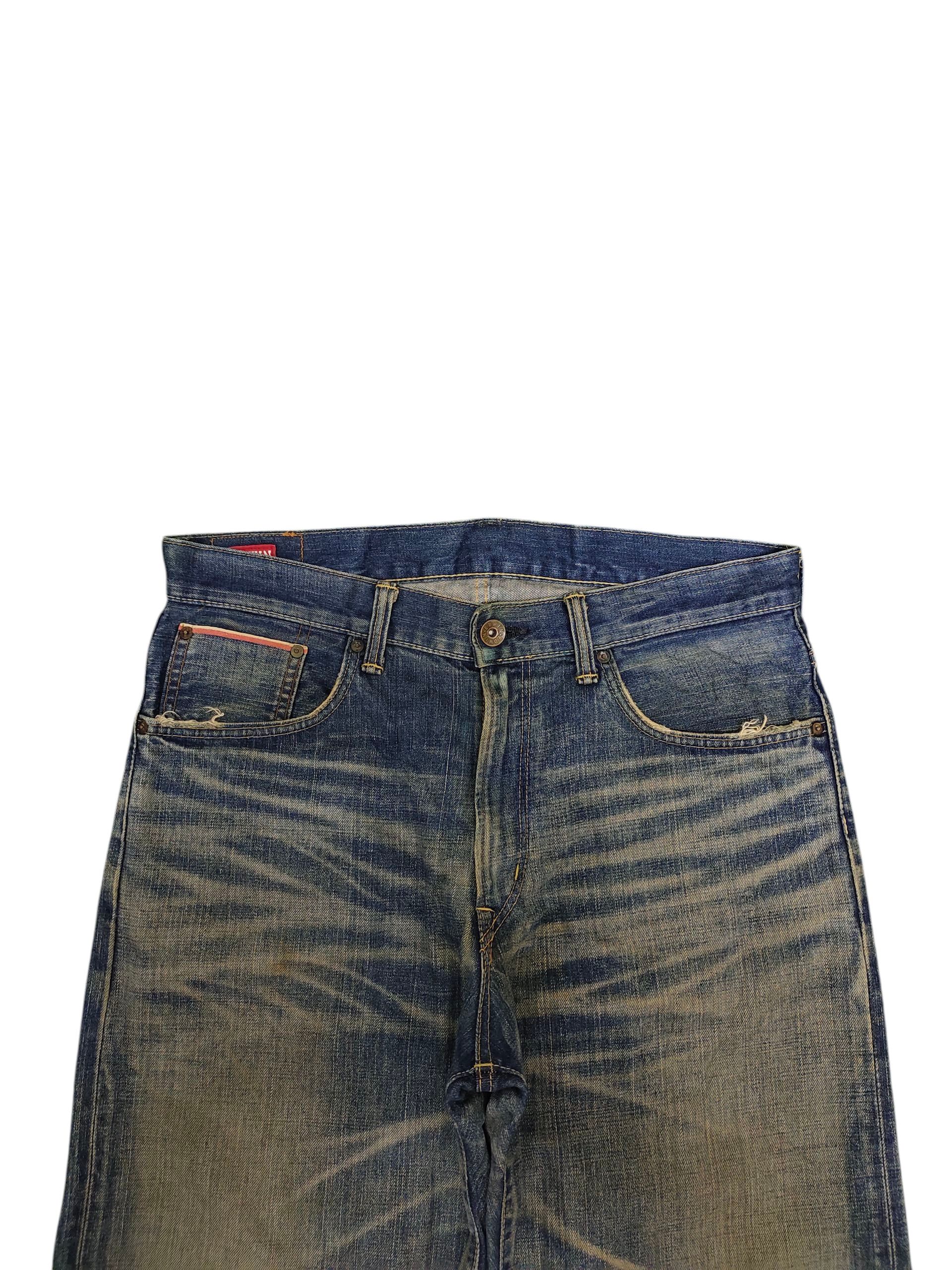 Kapital Vintage Edwin 505Z Selvage Clawmark Distress Denim Jeans Size US 35 - 2 Thumbnail