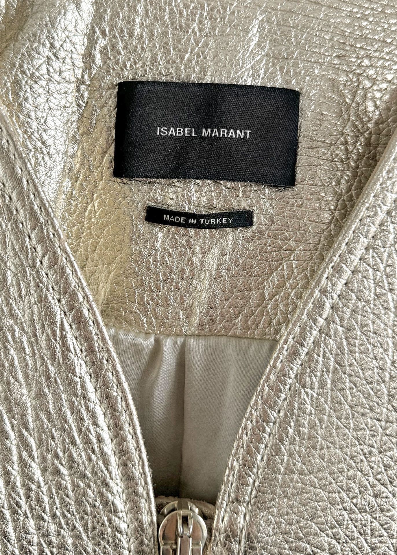 Isabel Marant Isabel Marant Camelia Metallic Gold Bomber Jacket Size M / US 6-8 / IT 42-44 - 5 Thumbnail
