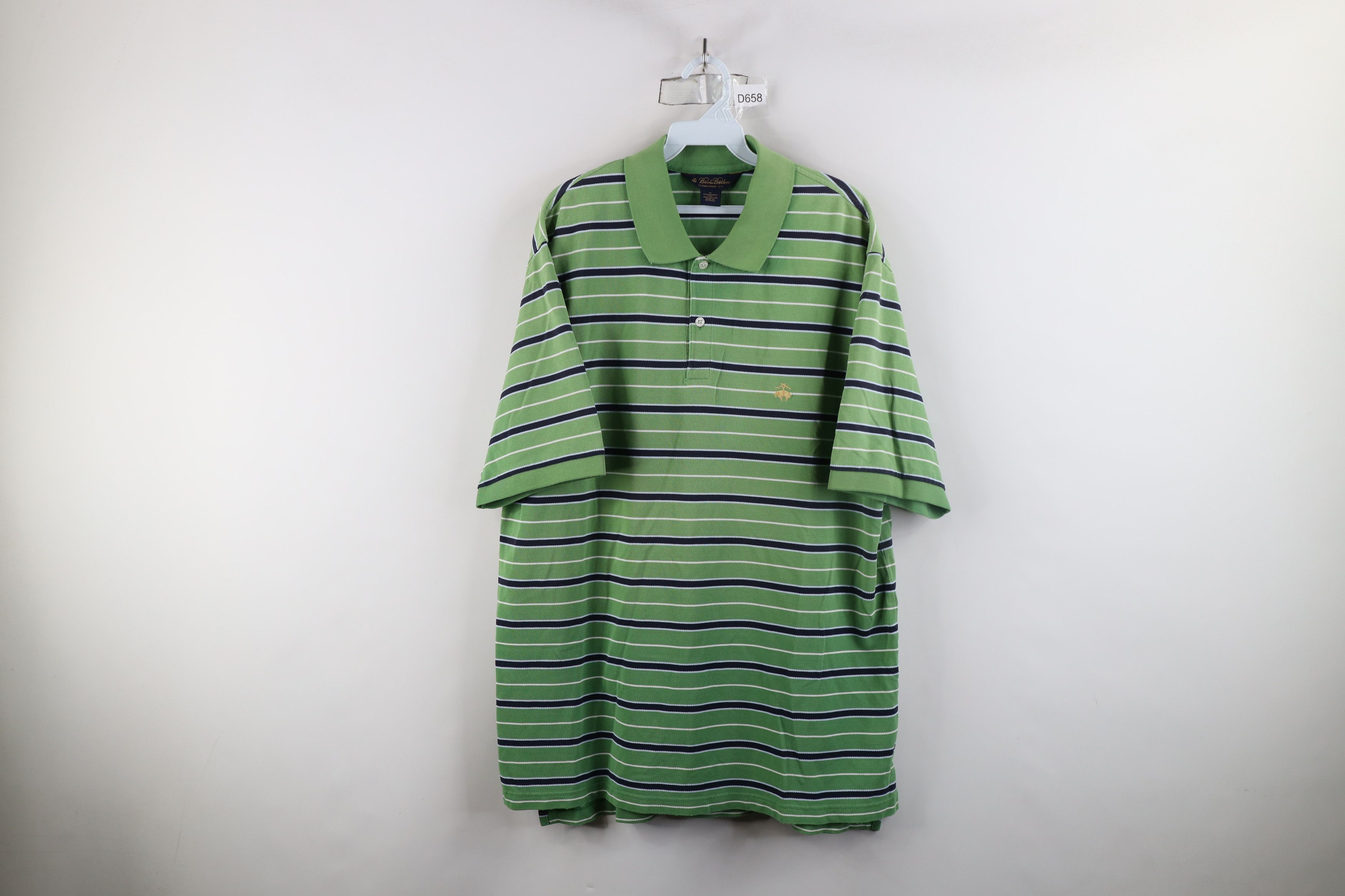 Brooks Brothers × Vintage Brooks Brothers Performance Polo Striped Golf Polo Shirt Size US XL / EU 56 / 4 - 1 Thumbnail