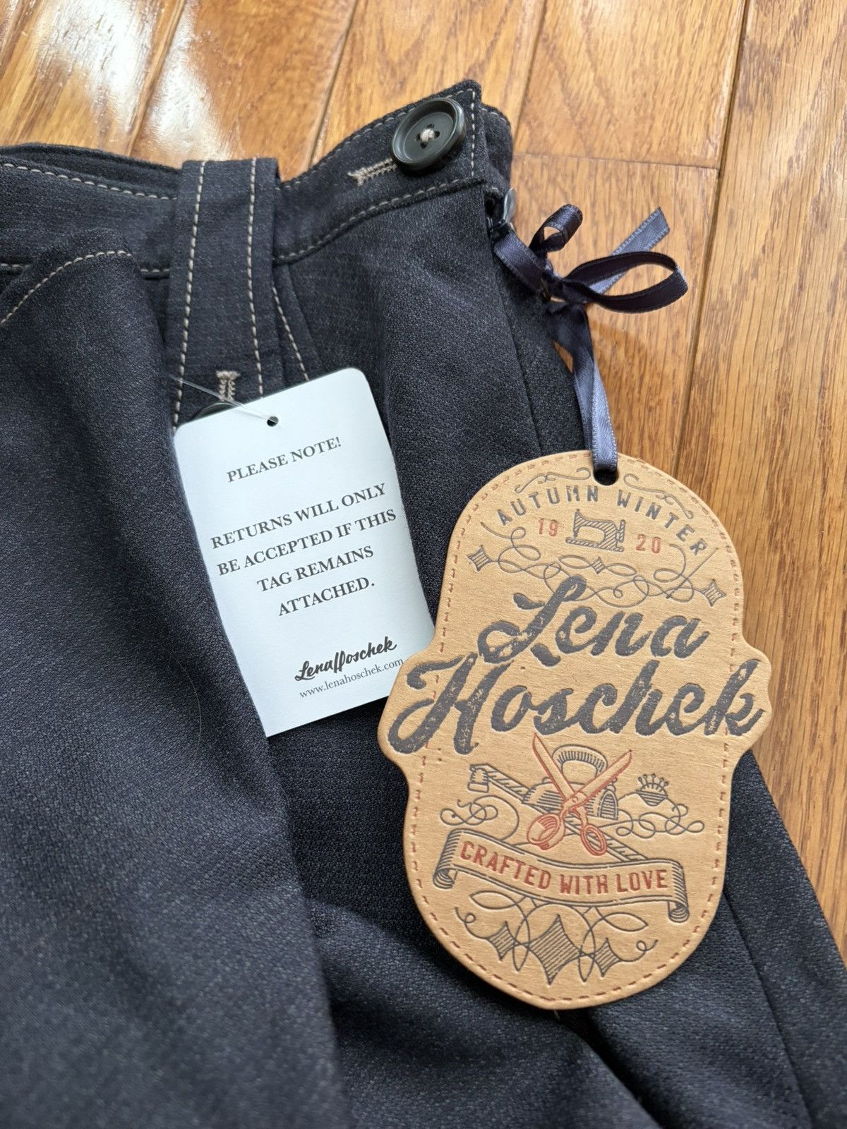 Other NWT Lena Hoschek Black Darted Wool Skirt Size 34" / US 12 / IT 48 - 4 Thumbnail