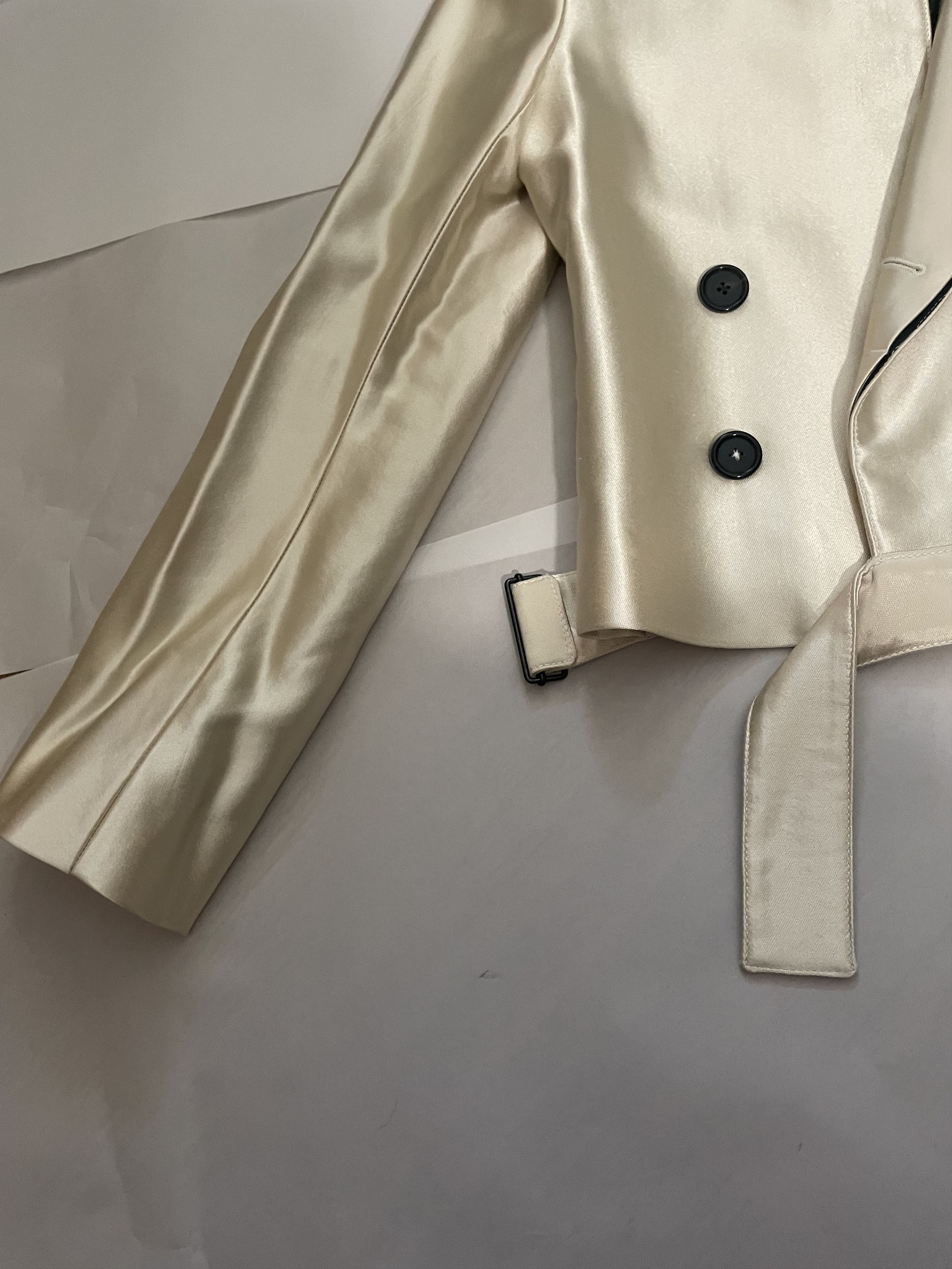 Ann Demeulemeester Ann Demeulemeester Satin Tailored Jacket in XXS Size US XXS / EU 40 - 4 Thumbnail
