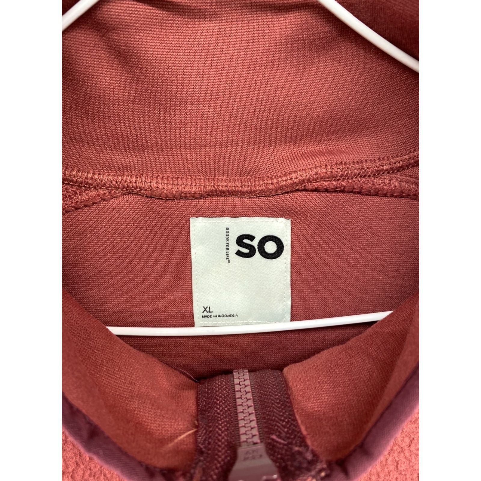 Alife SO Goods For Life Women's Cozy Fleece Full Zip Vest XL Red, Vest, Women, Fleece, Zip, Casual, Fall Winter, Shirt? Size XL / US 12-14 / IT 48-50 - 4 Thumbnail