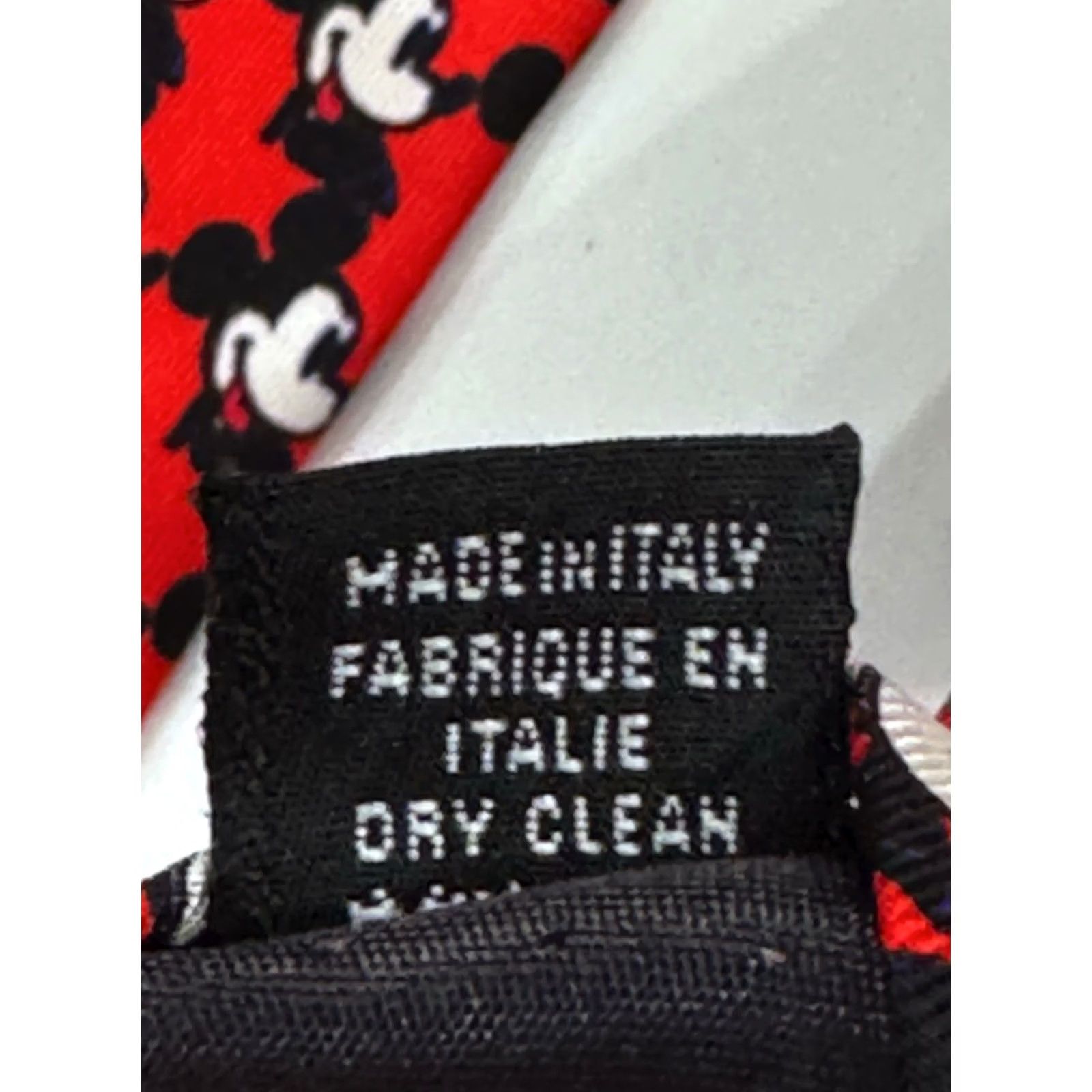 Vintage MINT Andy Warhol Made Italy 100% Silk Mickey Mouse Tie Shirts Mens XS? Size ONE SIZE - 7 Thumbnail