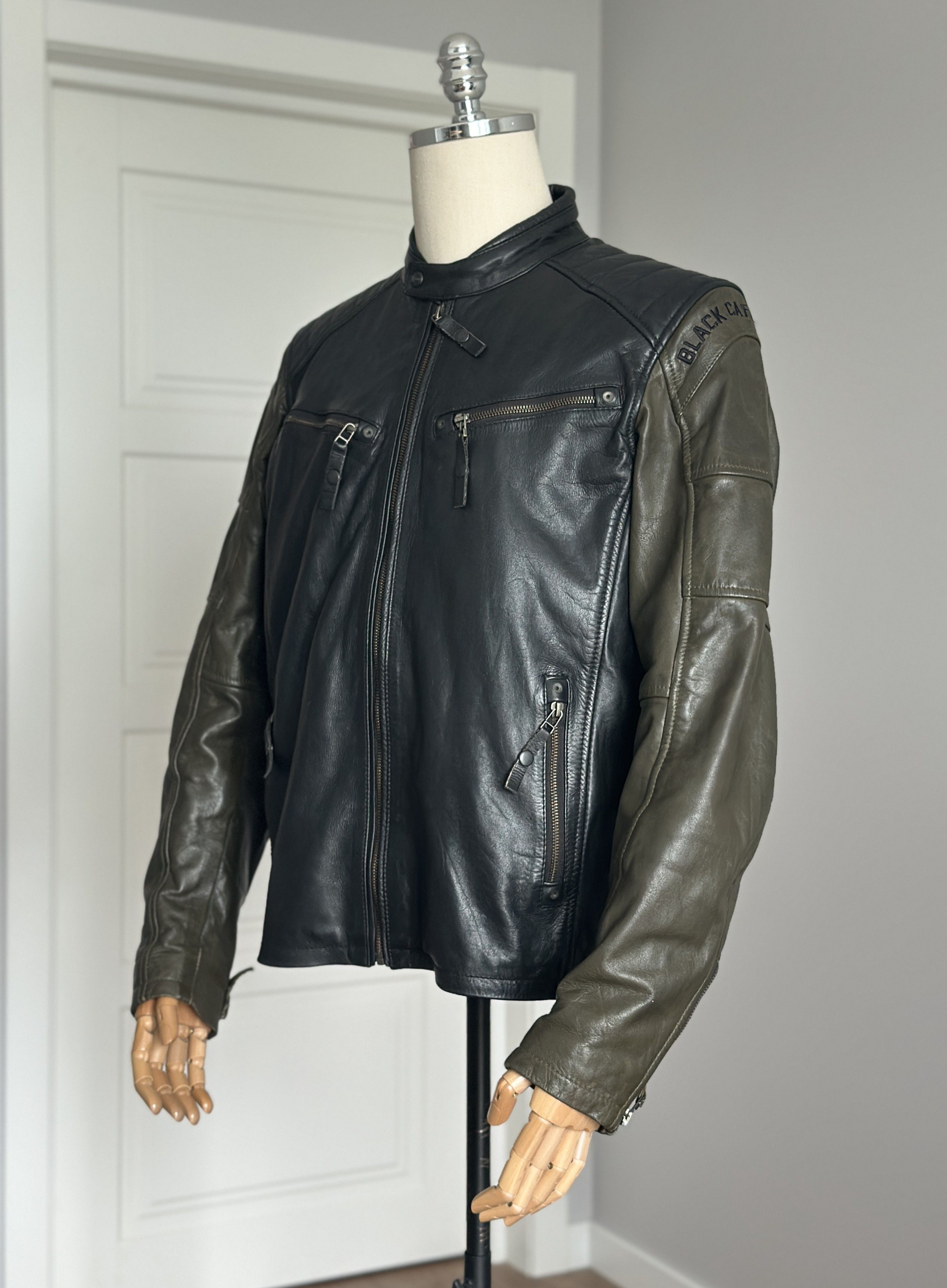 Other BLACK CAFE London Leather Jacket With Removable Lining L-XL Size US XL / EU 56 / 4 - 4 Thumbnail