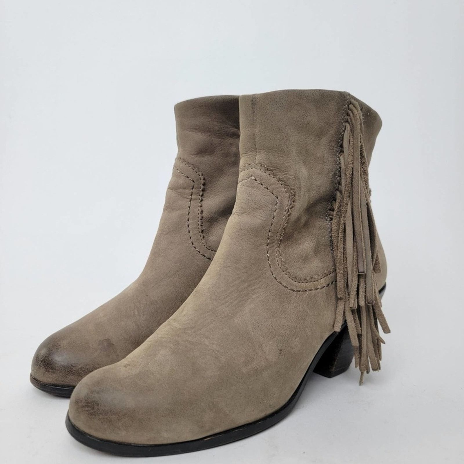 Sam Edelman Sam Edelman Louie Suede Leather Fringe Booties - 6 Size US 6 / IT 36 - 5 Thumbnail