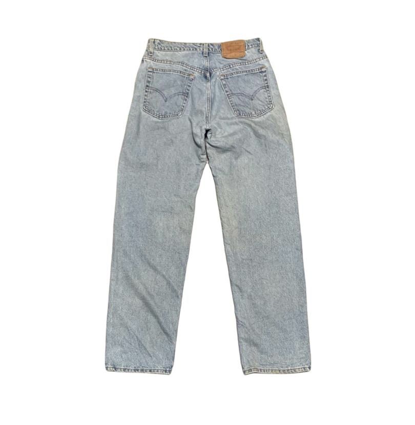 Levi's Vintage 90s Levis 565 Tapered Faded Blue Jeans Size US 32 / EU 48 - 2 Thumbnail