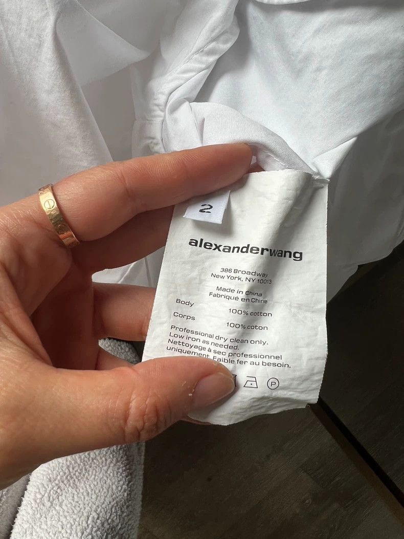 Alexander Wang Alexander Wang White Shirt Dress- Size XS / US 0-2 / IT 36-38 - 3 Thumbnail