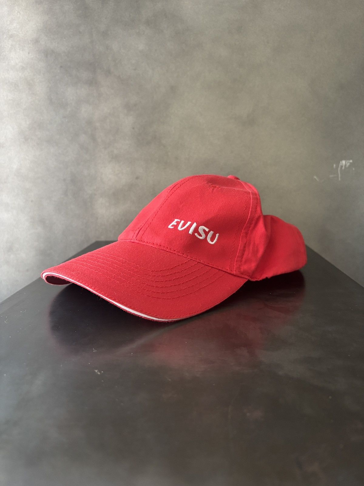 Vintage Vintage Evisu Style Hat Custom 2000s Baseball Cap Velcro Red Size ONE SIZE - 13 Thumbnail