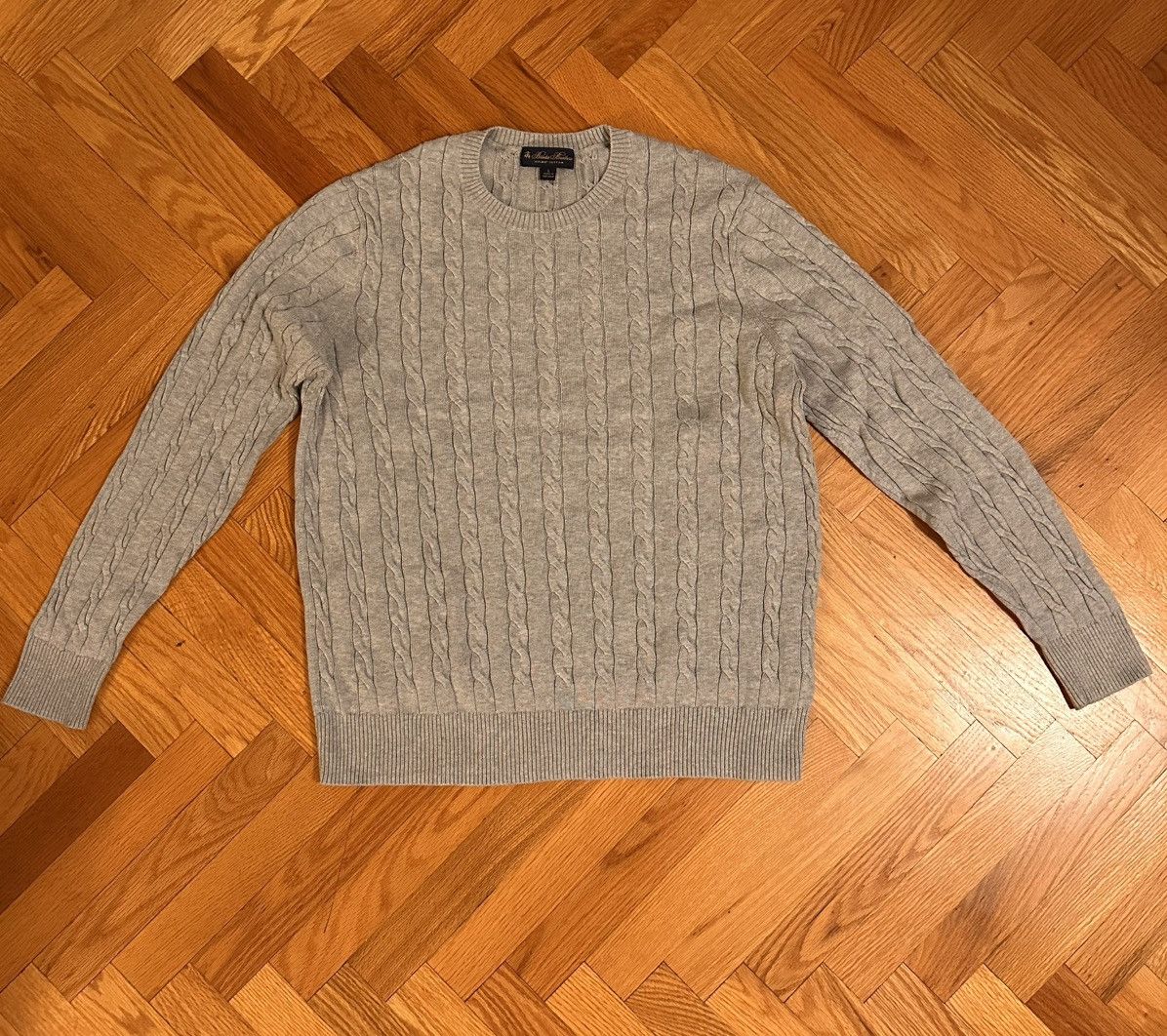 Brooks Brothers Brooks Brothers Supima Cotton Cableknit Sweater Size US L / EU 52-54 / 3 - 2 Thumbnail