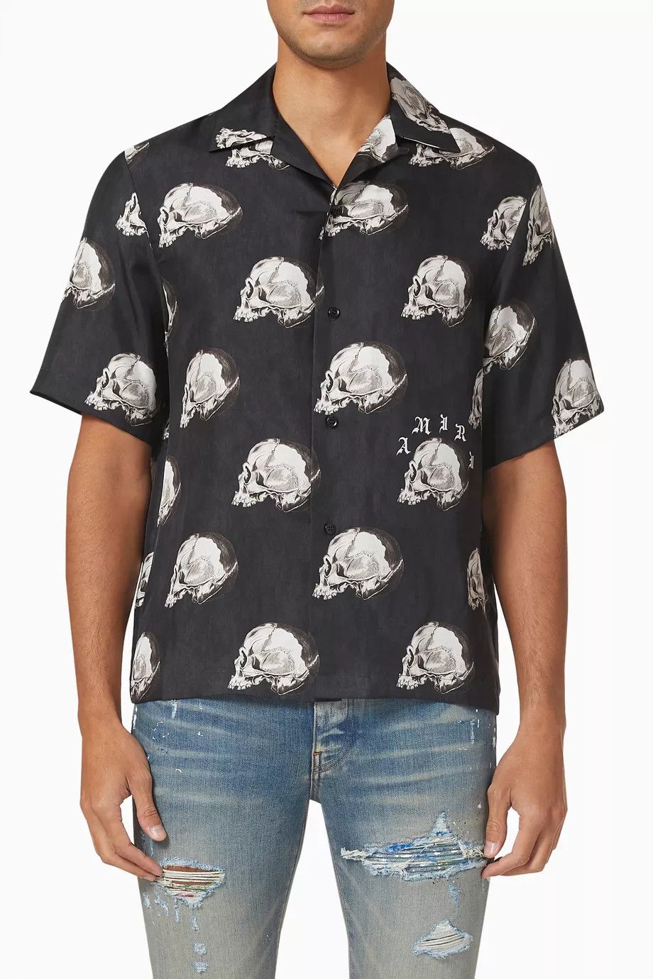 o1y0525 Patterned Shirt in Black/White