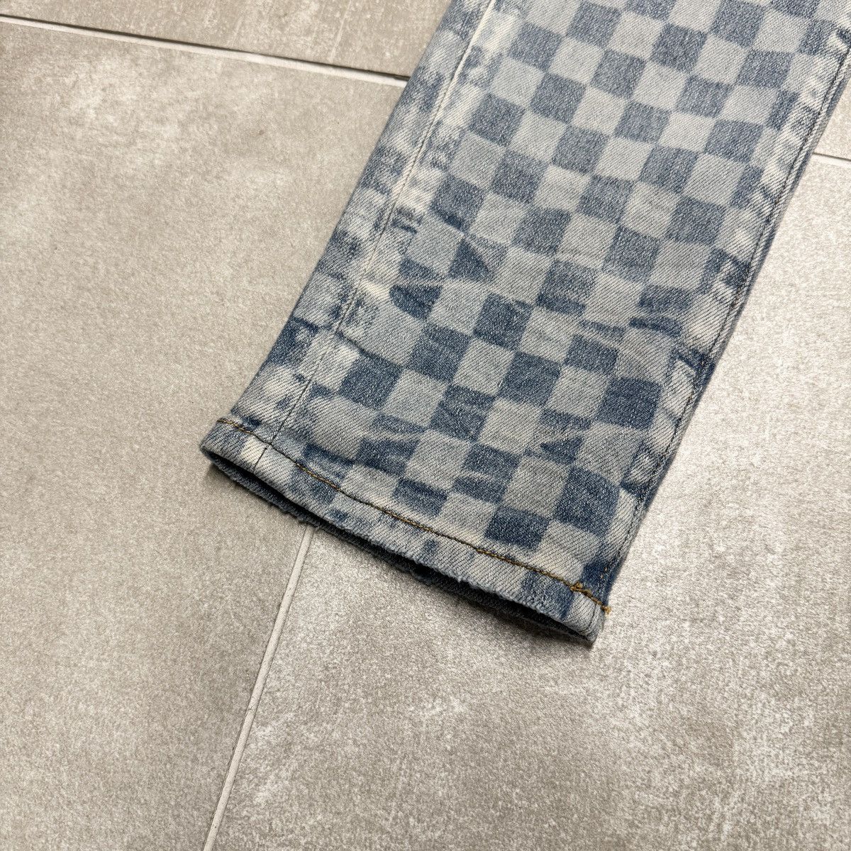 Amiri Amiri Thrasher Checkered Jeans In Blue RRP £770 Size US 31 - 8 Thumbnail