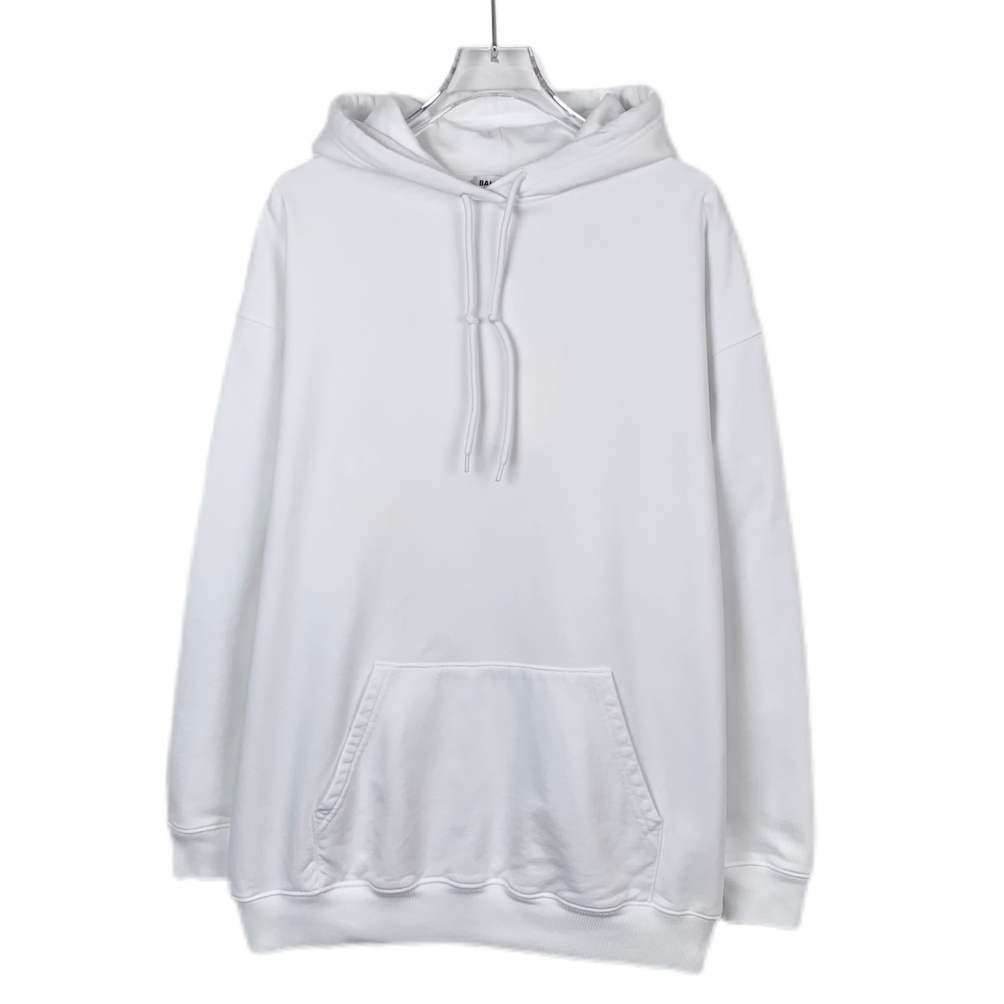 Balenciaga Balenciaga White Logo Cotton Hoodie (Size M) Size M / US 6-8 / IT 42-44 - 1 Thumbnail