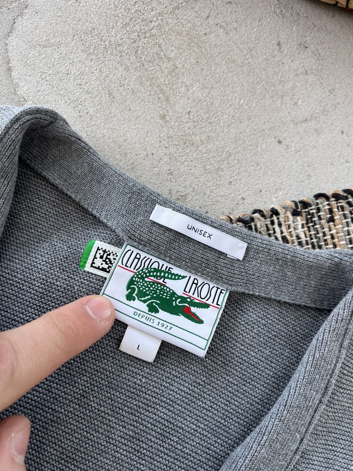 Lacoste Vintage Lacoste Grey Avantgarde Unisex Cardigan Luxury Y2K Size US L / EU 52-54 / 3 - 11 Thumbnail