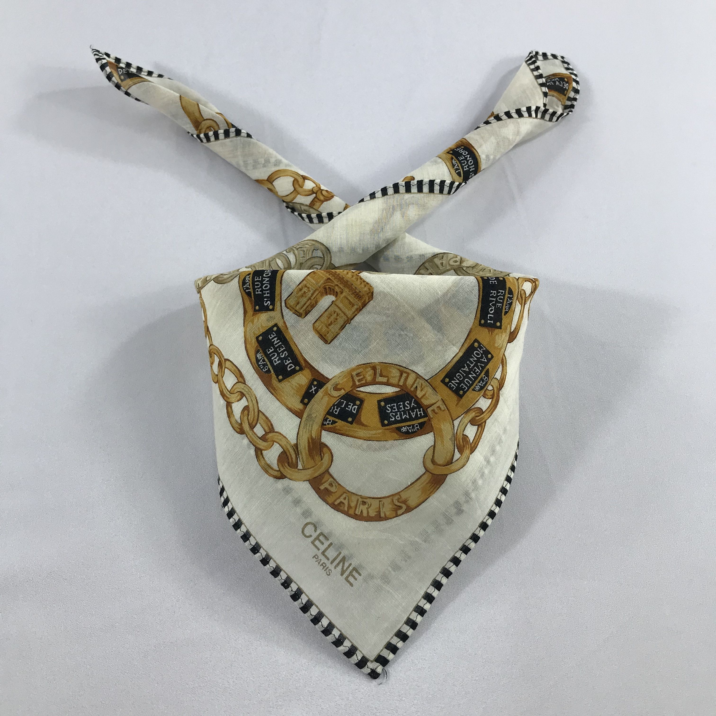Celine × Vintage Celine Bandana / Handkerchief / Neckerchief - S2196 Size ONE SIZE - 3 Thumbnail