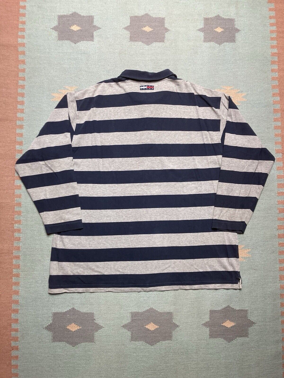 Tommy Hilfiger × Vintage VTG polo shirt Tommy Hilfiger striped 2 tone cotton soft XXL Size US XXL / EU 58 / 5 - 4 Thumbnail