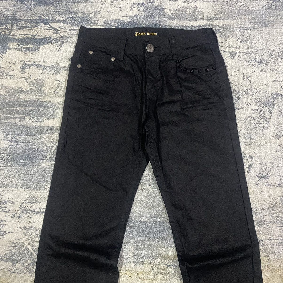 14th Addiction × If Six Was Nine × Japanese Brand Vtg Pasta Denim Zipper Flare Pants Size US 30 / EU 46 - 3 Thumbnail