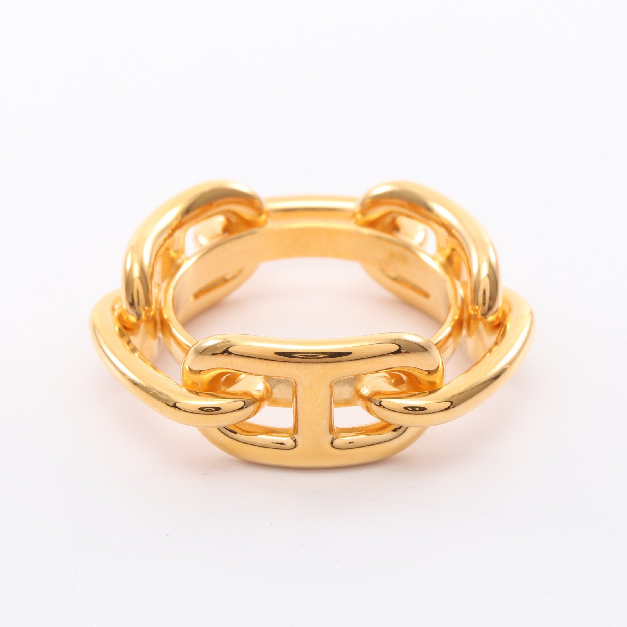 Hermes Hermes Chaîne Scarf Ring Gp Gold Size ONE SIZE - 1 Thumbnail