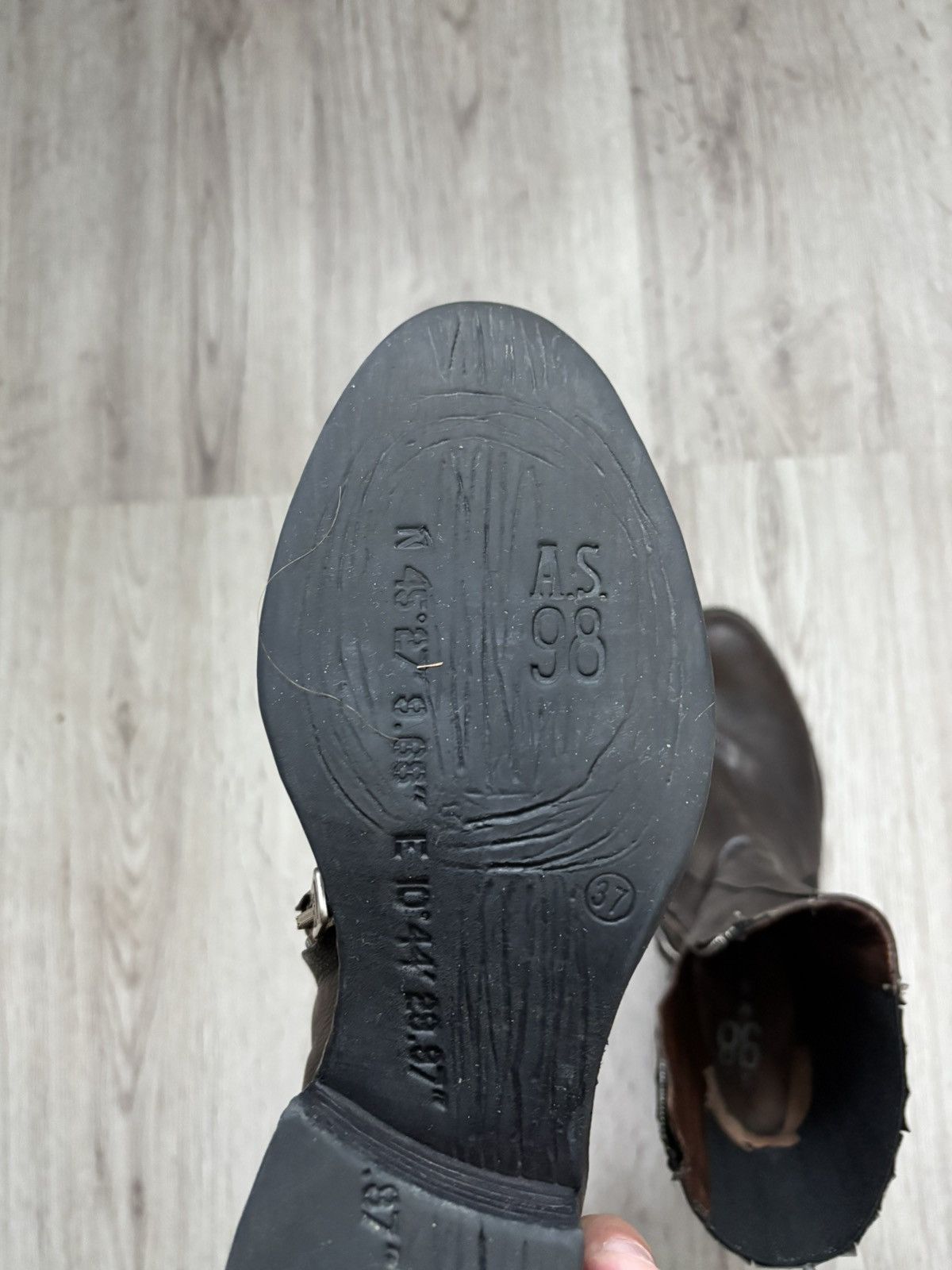A.S.98 A.S.98 Leather Biker Gothic Boots High Heel EU37 US6.5 Size US 6.5 / IT 36.5 - 16 Thumbnail