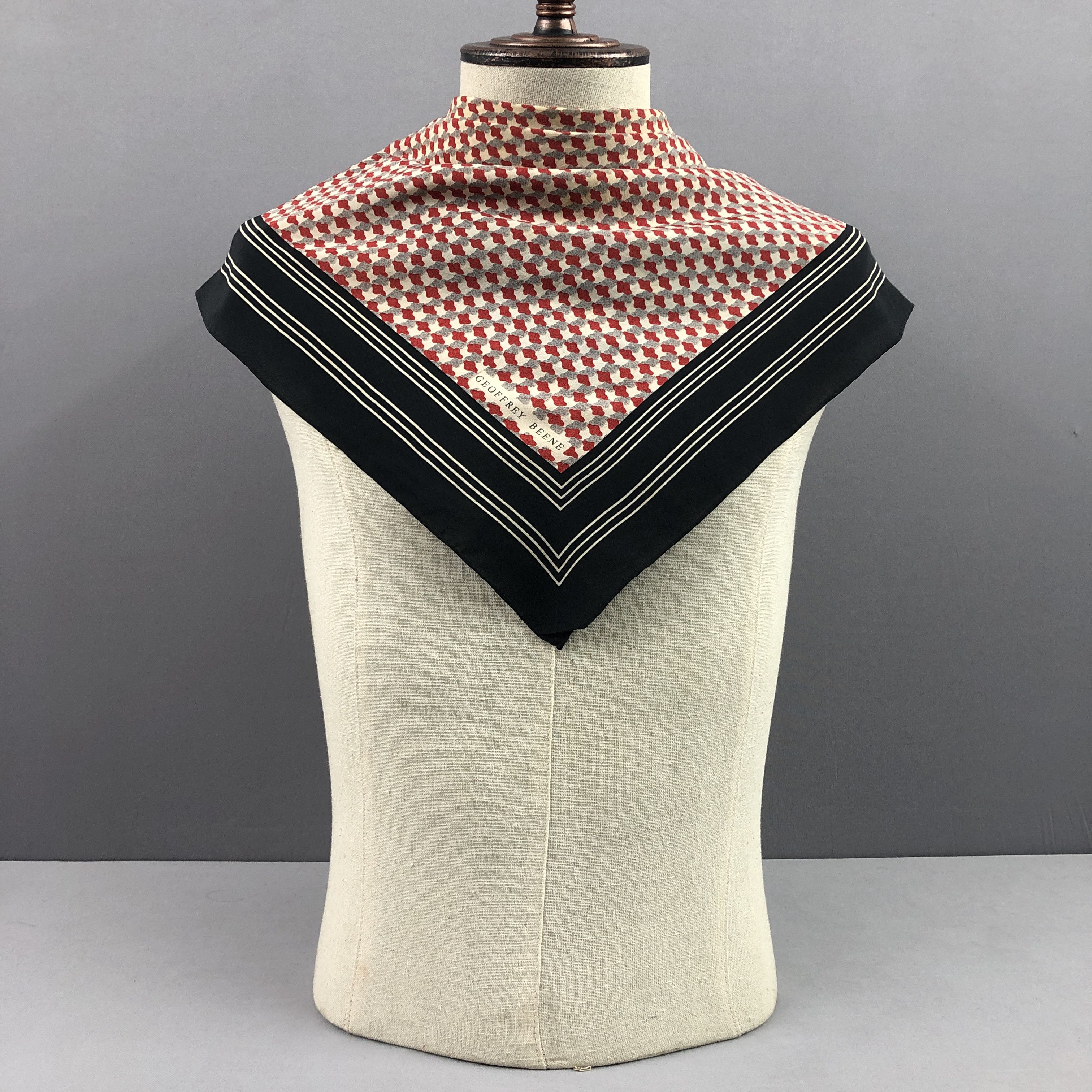 Geoffrey Beene Vintage Geoffrey Beene SILK Scarf Twill Stole Wraps Scarves Size ONE SIZE - 3 Thumbnail