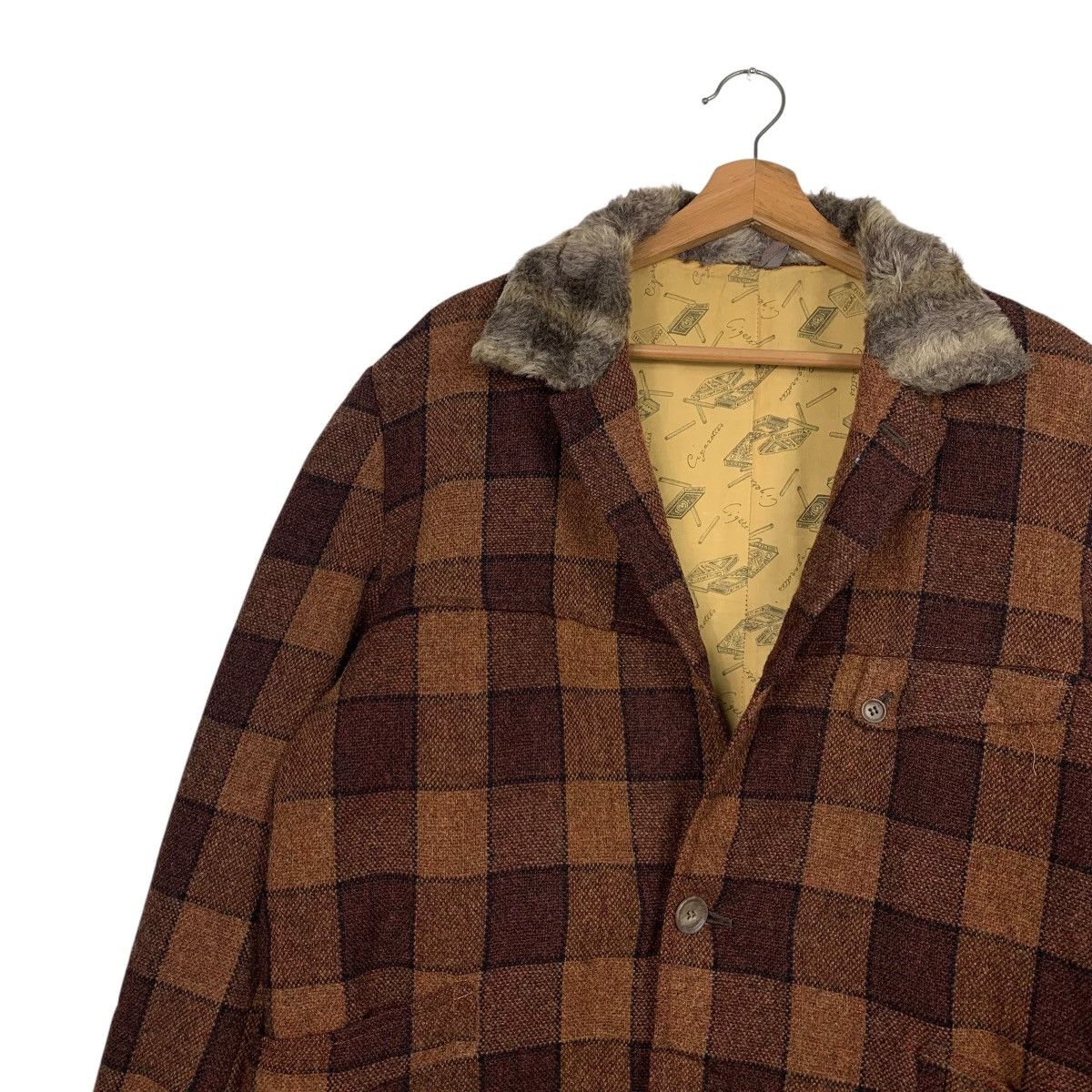 Vintage Vintage 80’s Classic Retro Checked Wool Jacket #2868-C129 Size US L / EU 52-54 / 3 - 3 Thumbnail